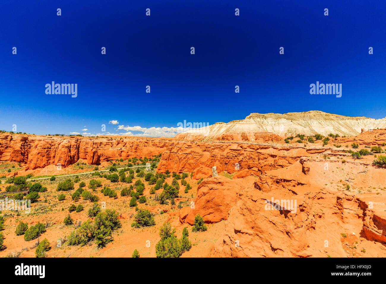 Redrock hoodoos an unsurpassed views make this one of the most popular trails in the Basin State Park. Stock Photo