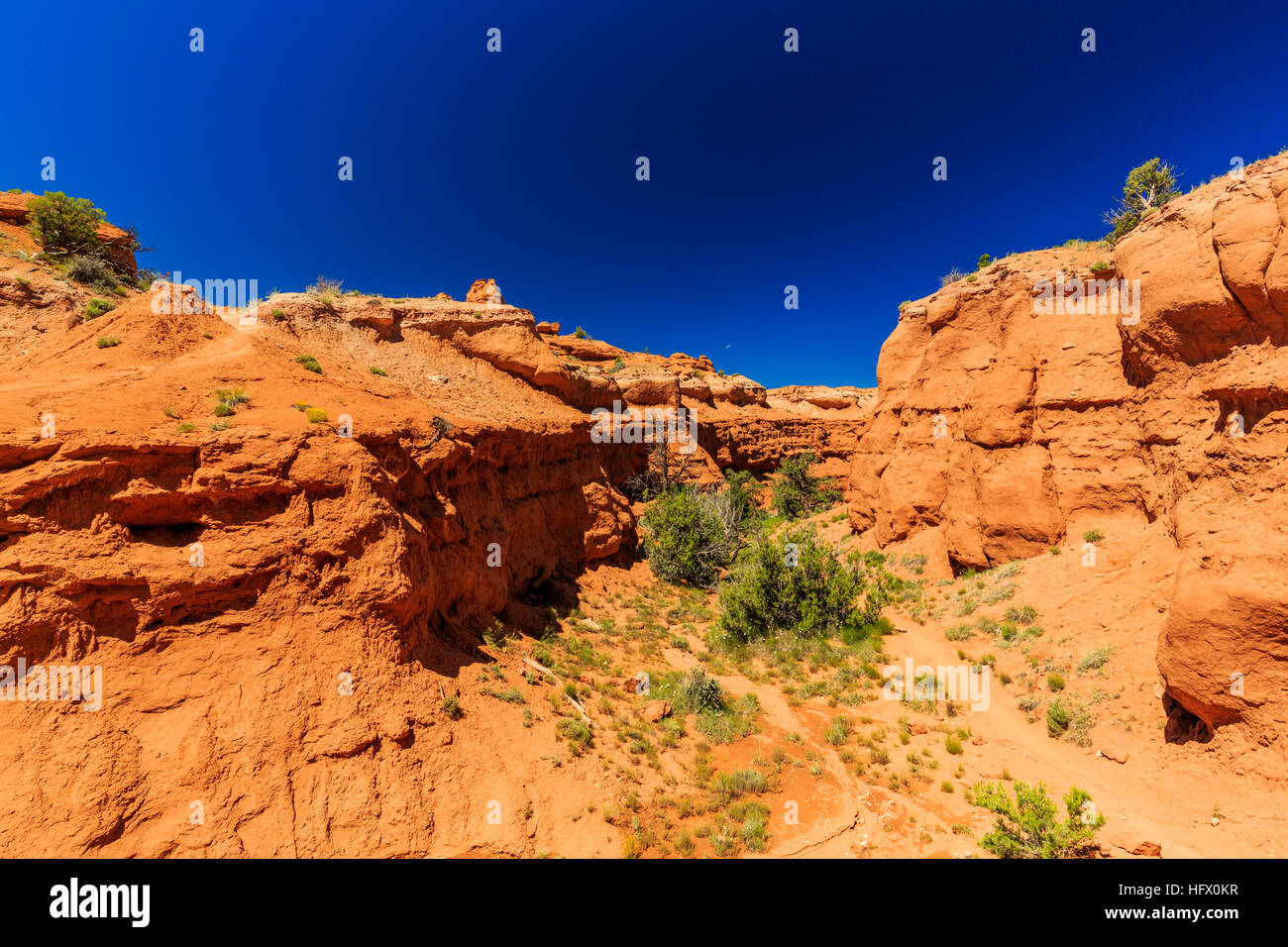 Redrock hoodoos an unsurpassed views make this one of the most popular trails in the Basin State Park. Stock Photo