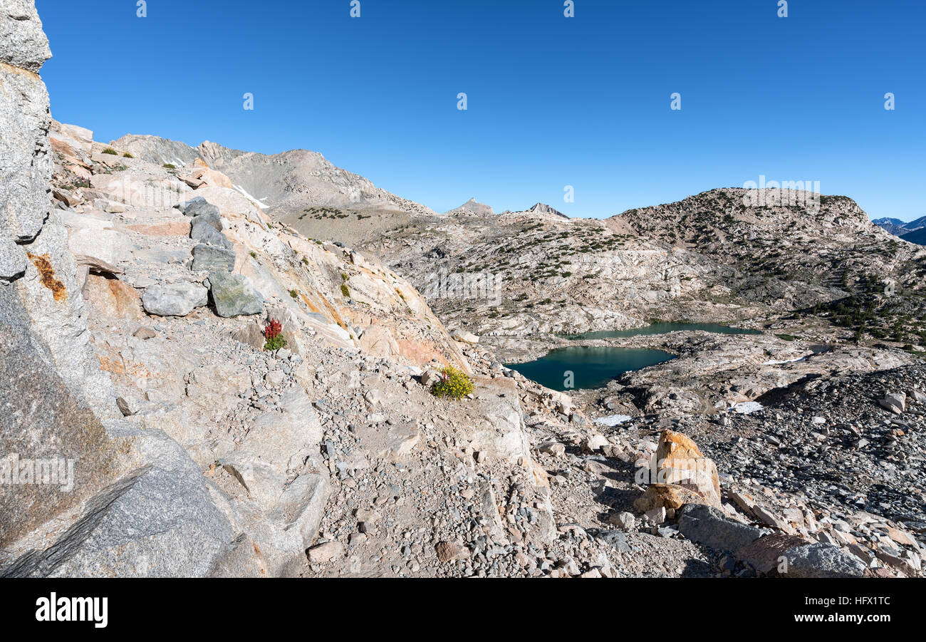 Ascending to Glen Pass, Kings Canyon National Park, California, United States of America, North America Stock Photo