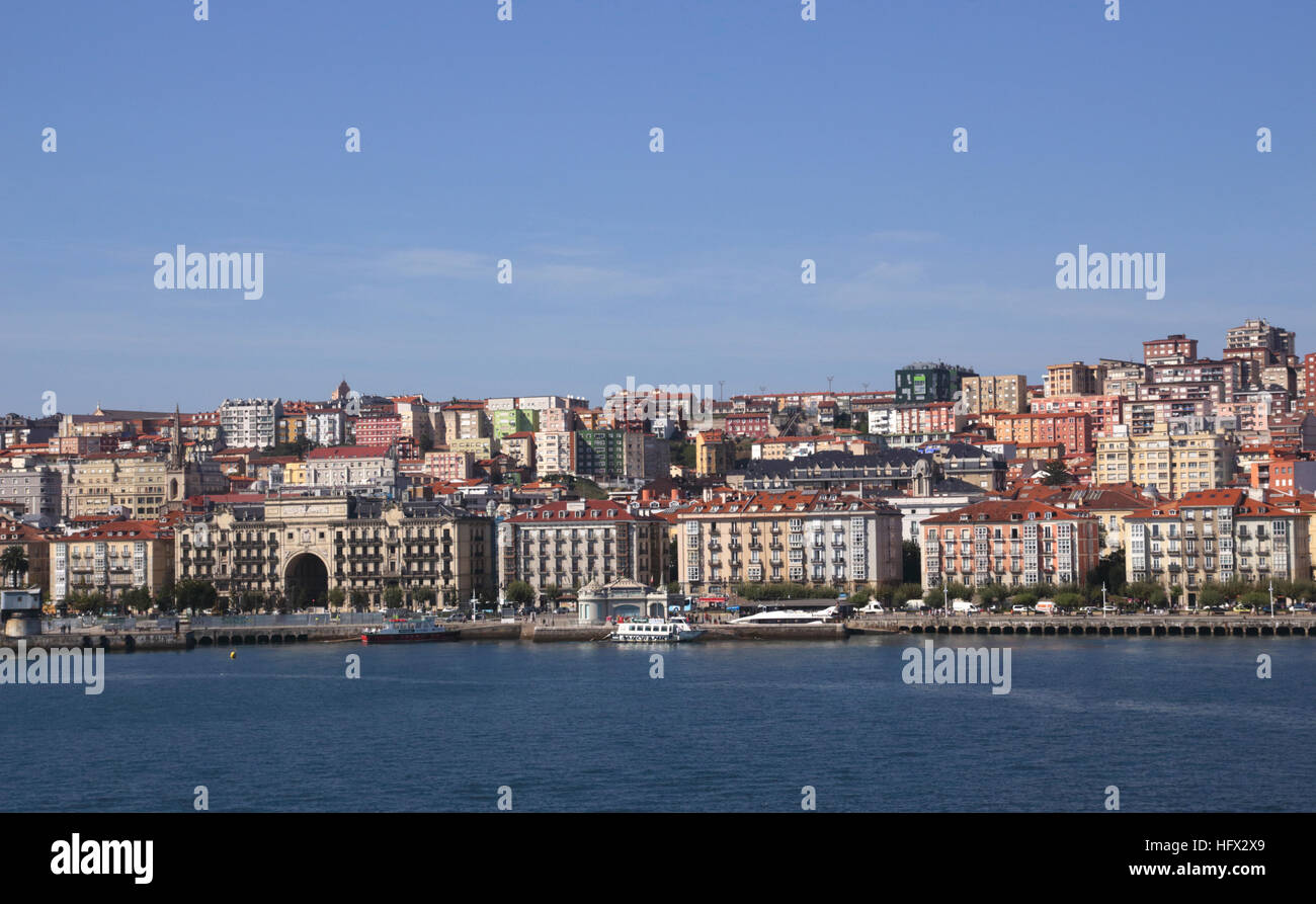 Seafront cityscape Santander Cantabria Spain Stock Photo