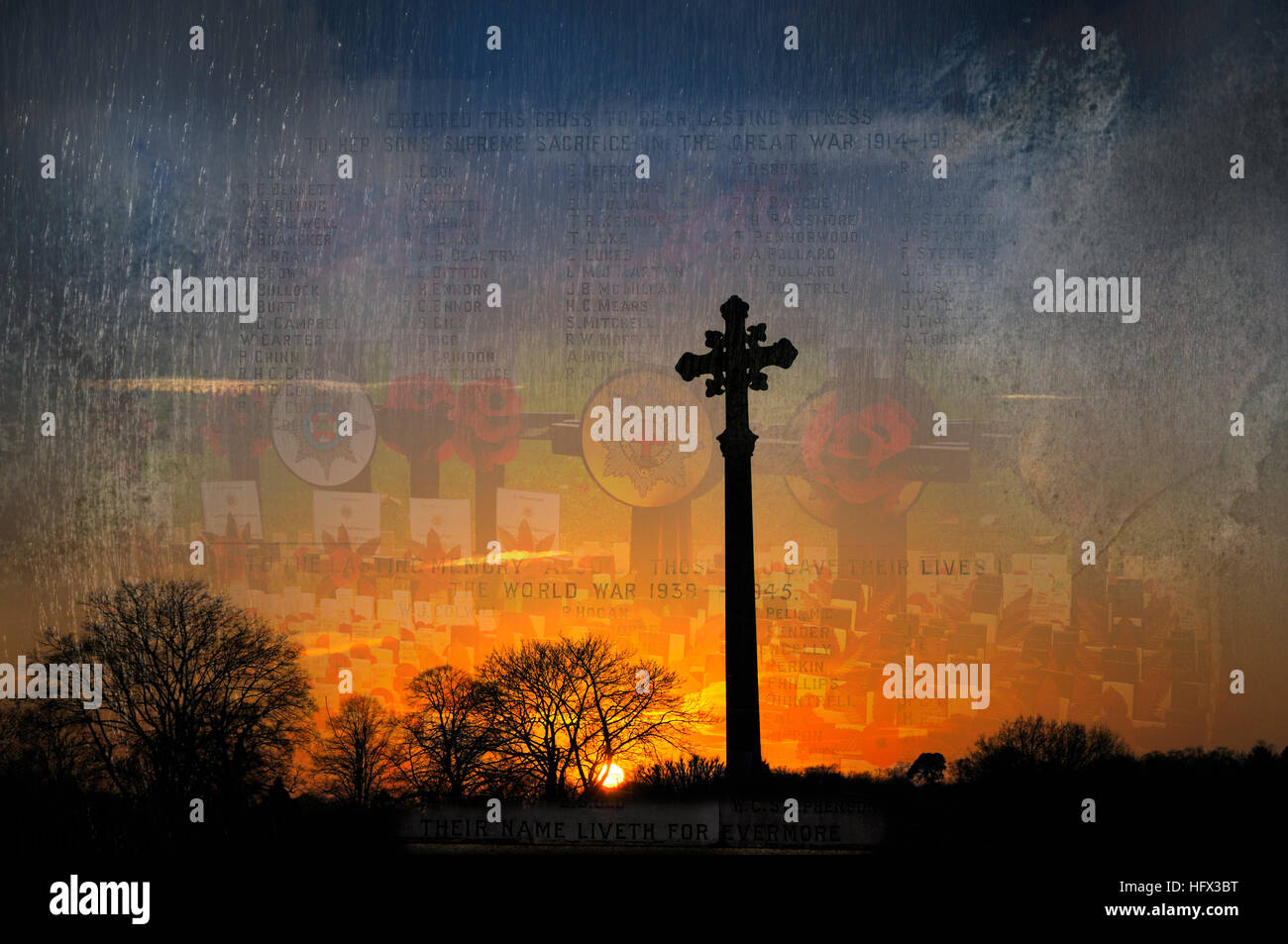 Fallen Heroes.  A tribute to all those who lost their life at war... Stock Photo