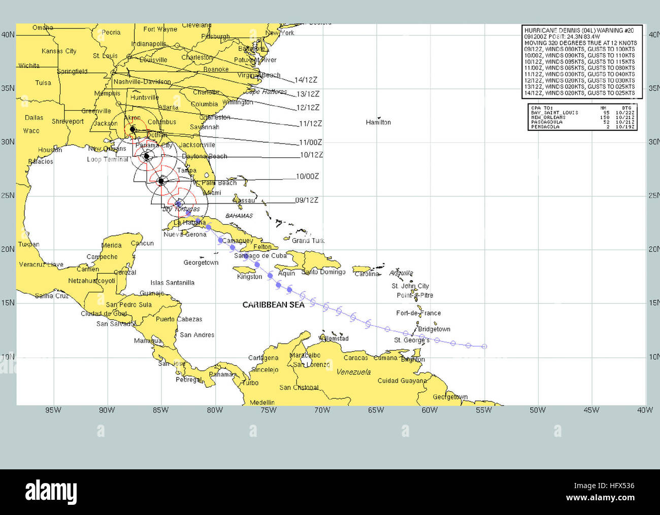 050709-N-0000X-002 Gulf of Mexico (July 9, 2005) Ð Graphic depicting ...