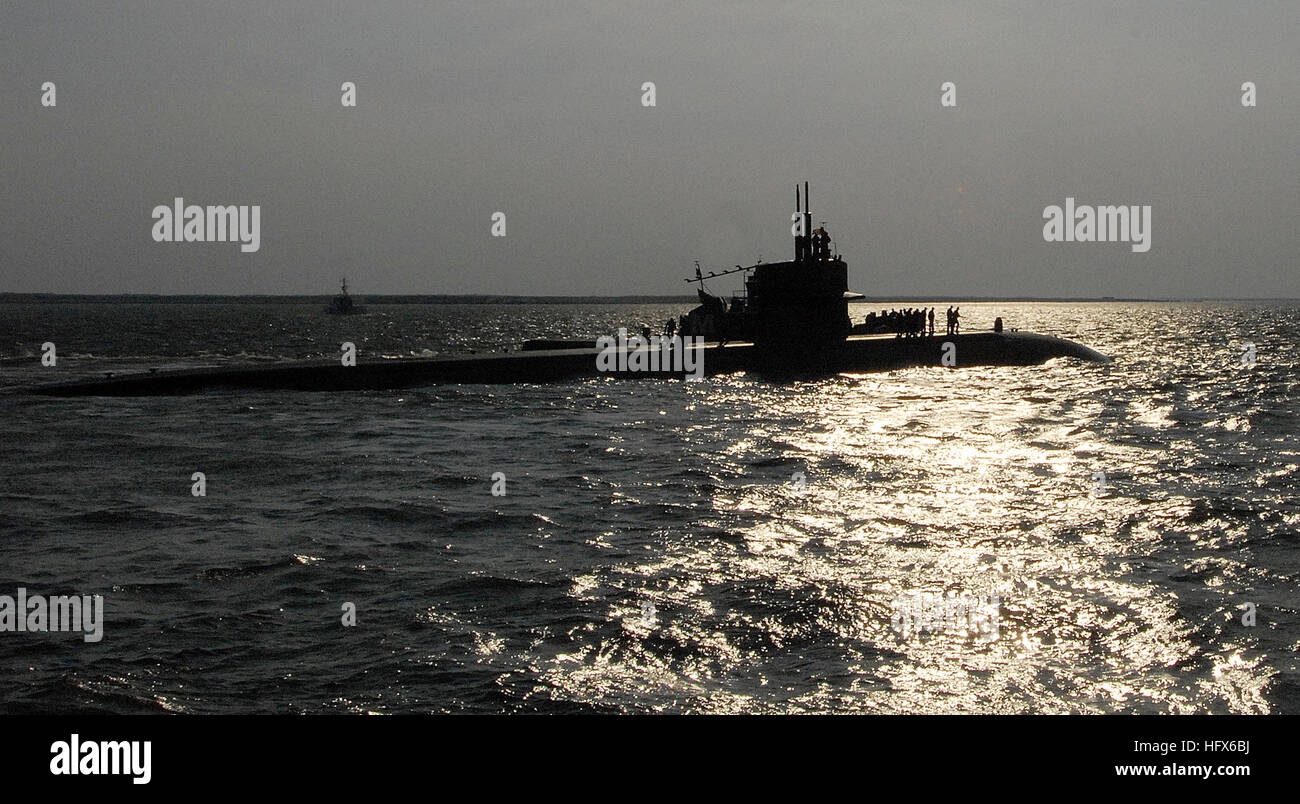 The Los Angelesclass attack submarine USS Jacksonville heads out into