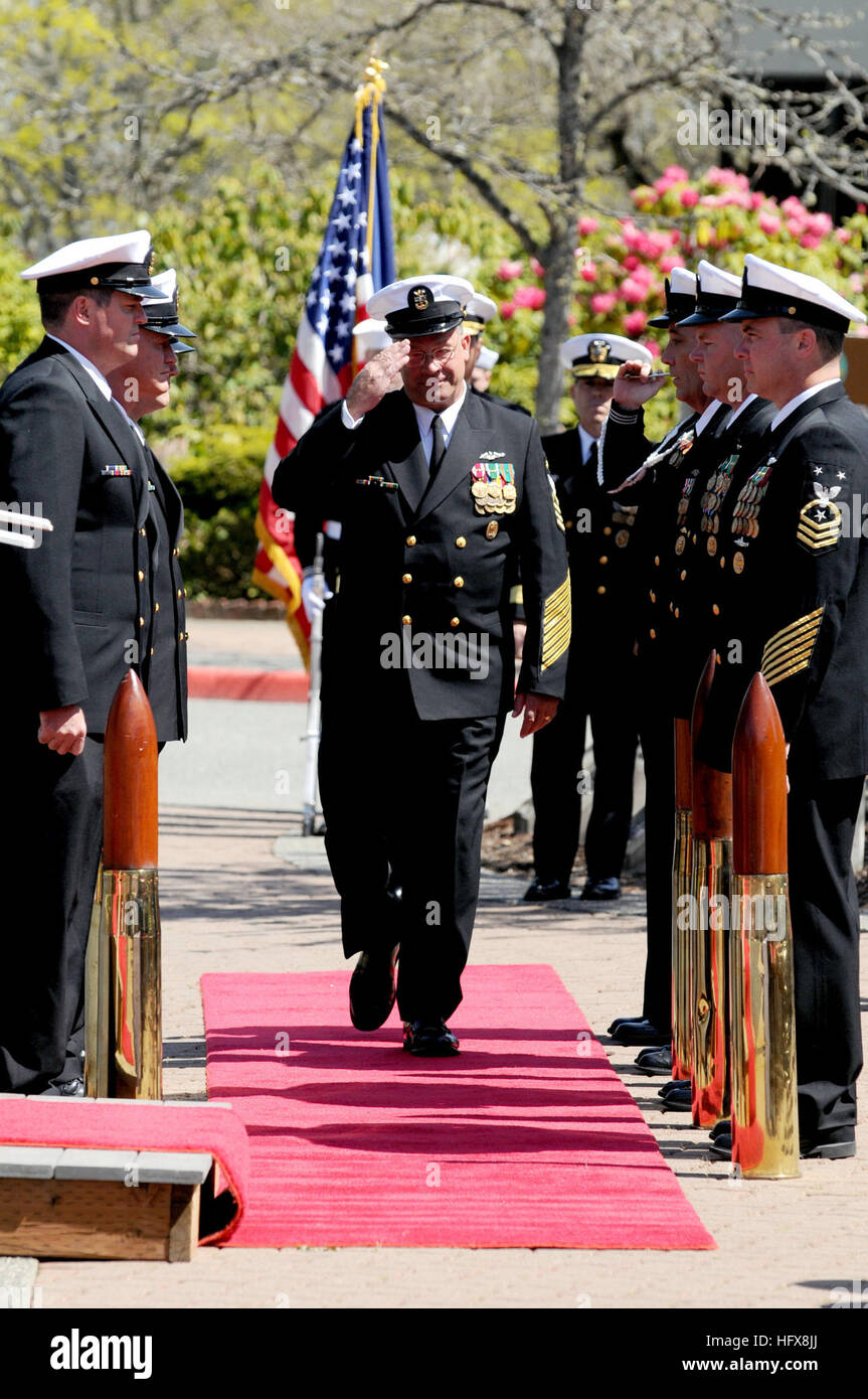 A retirement ceremony is held at Naval Base Kitsap Bangor for the ...