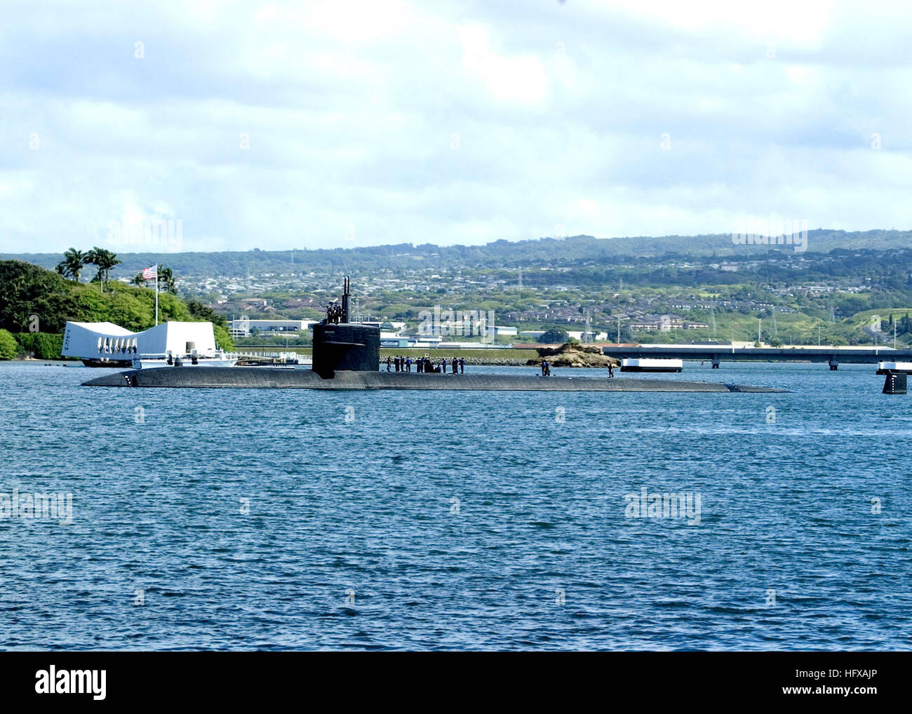 Los angeles class nuclear attack submarine hi-res stock