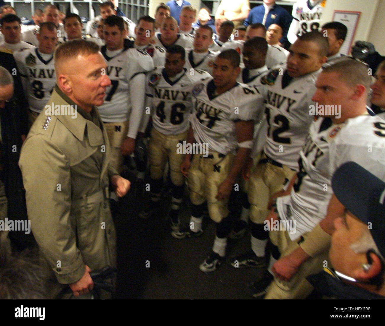 The Navy team celebrates a 42-23 victory over the Army Black Knights ...