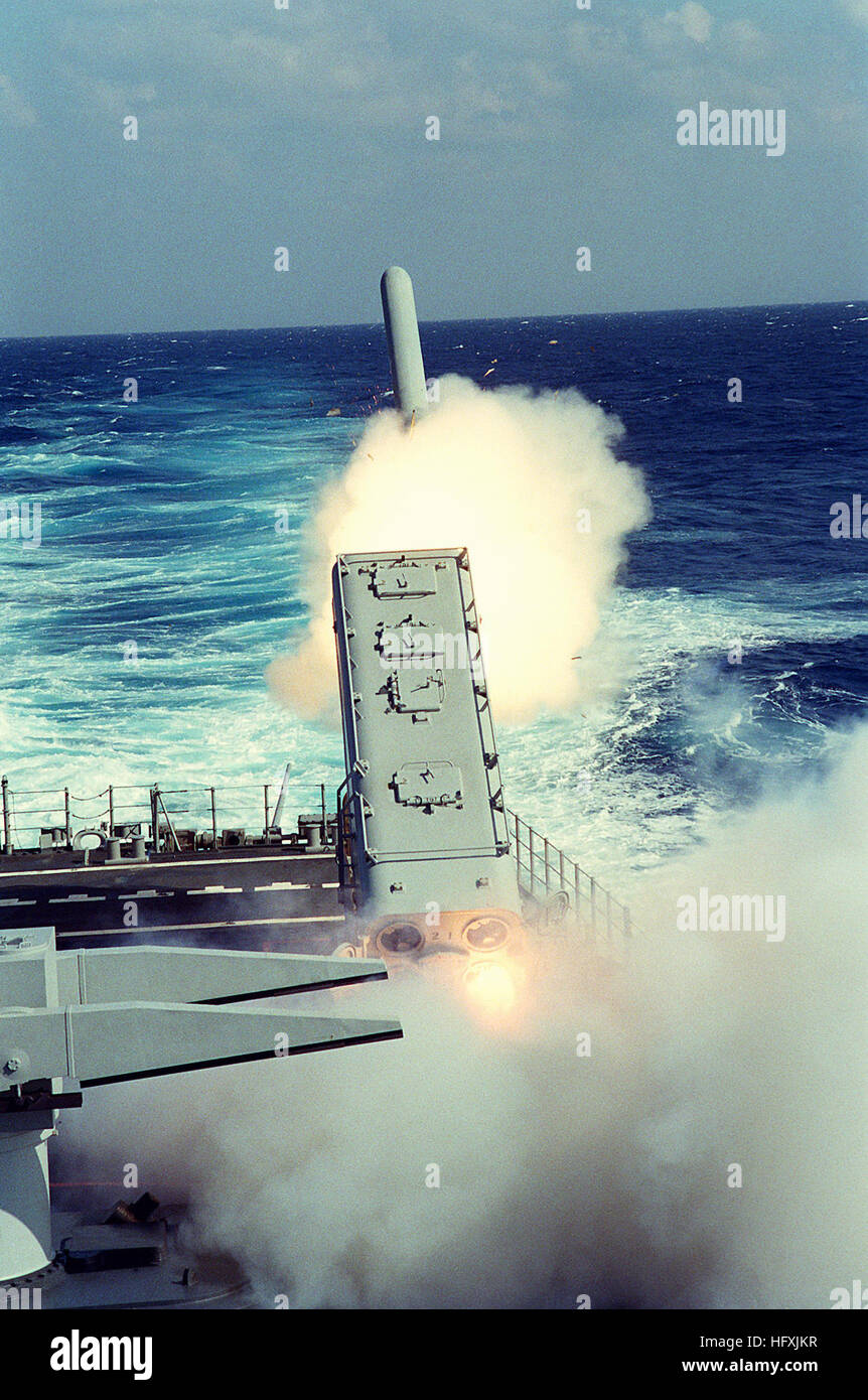 A BGM109 Tomahawk LandAttack Missile (TLAM) is launched toward a