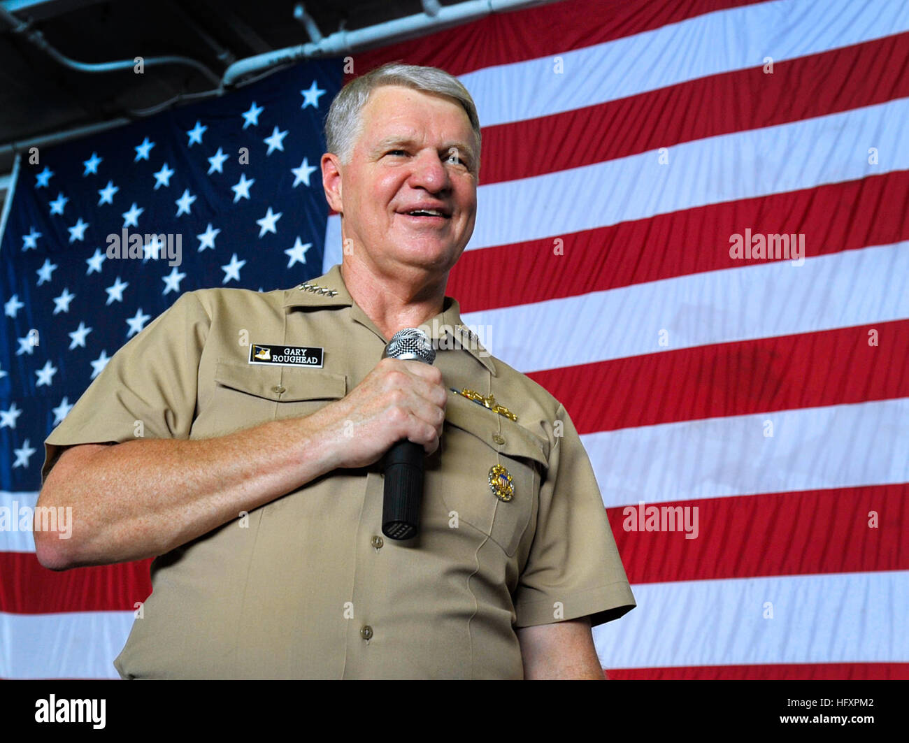 The Chief of Naval Operations holds an all-hands call with Sailors ...