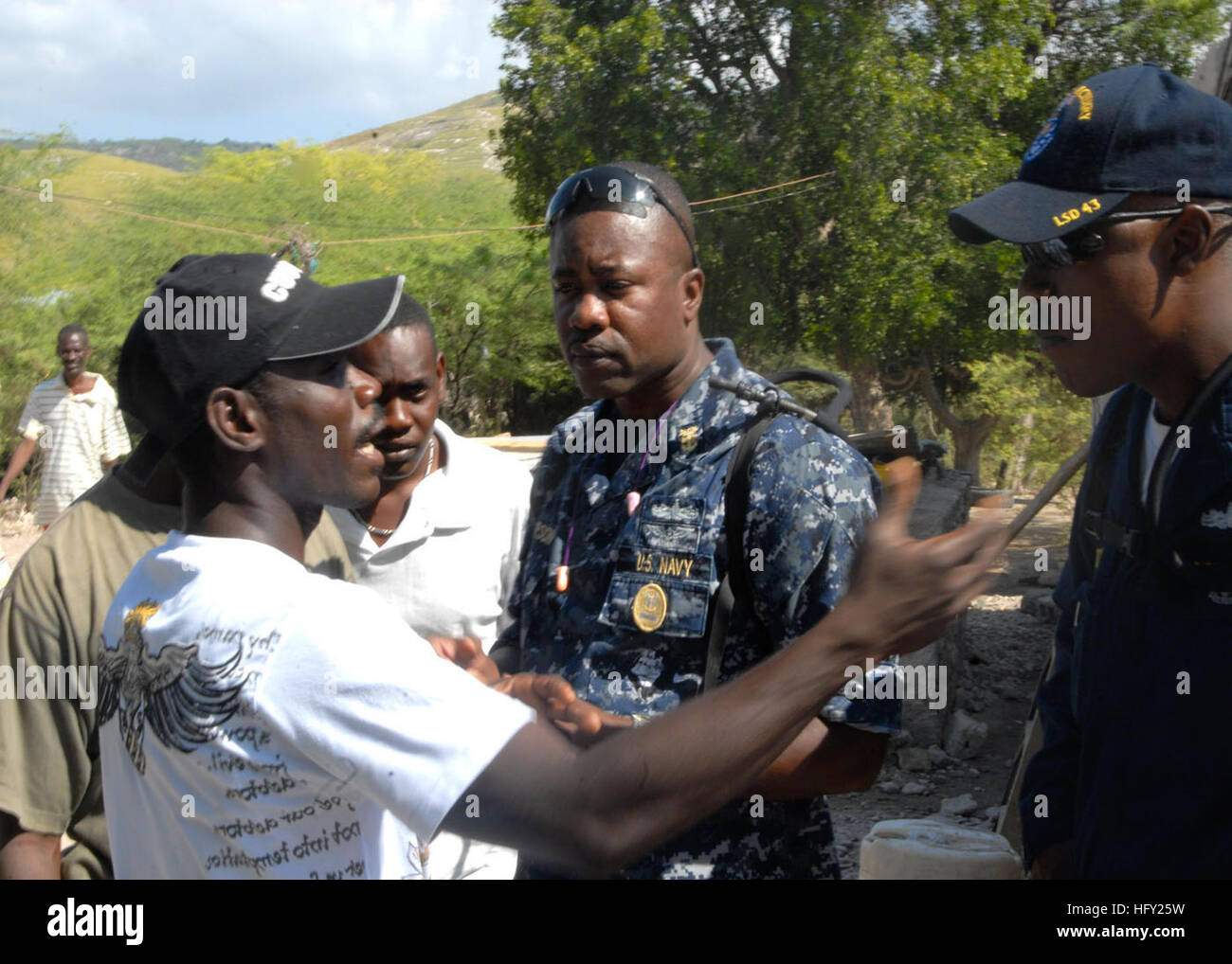 100212N7638K034 LA GONAVE ISLAND, Haiti (Feb. 12, 2010) Master Chief