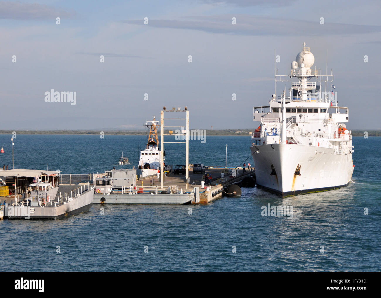 The Military Sealift Command Oceanographic Survey Ship Usns Henson - the military sealift command oceanographic survey ship usns henson arrives at naval station guantanamo bay cuba to take on fuel and supplies