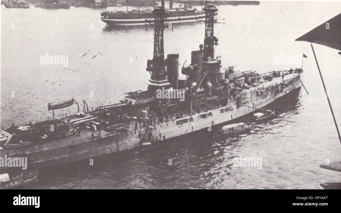 USS Florida (BB30) aerial view Stock Photo Alamy
