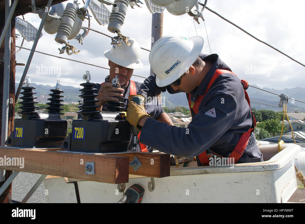 High voltage electricians from naval facilities engineering command