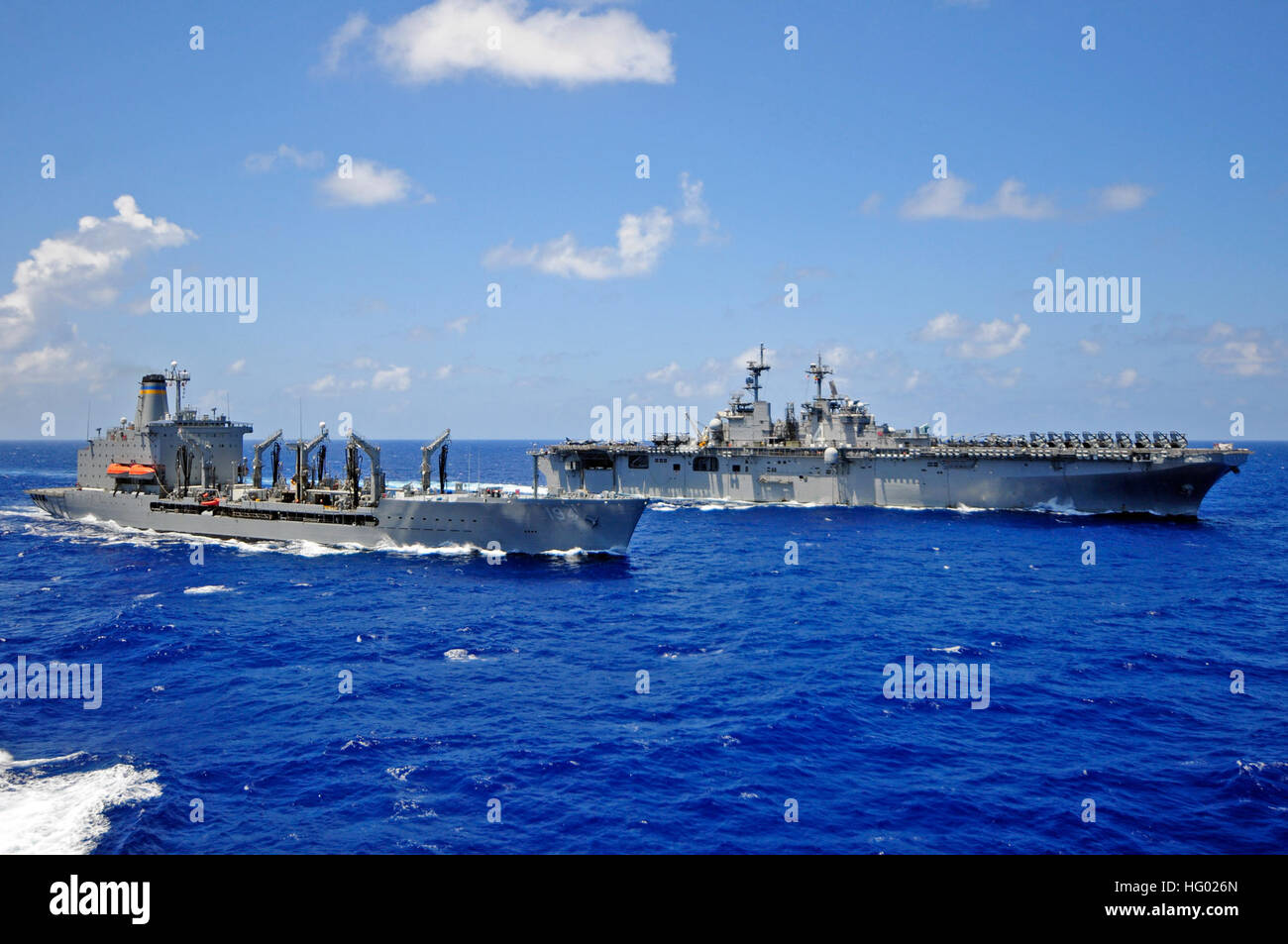 The Military Sealift Command fleet replenishment oiler USNS John ...