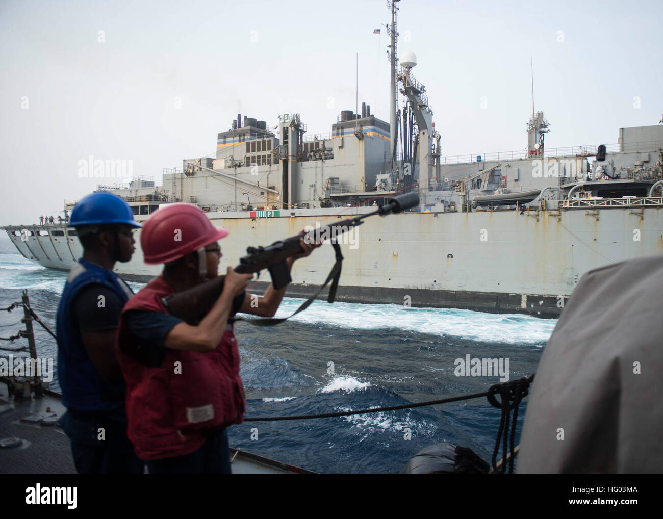 160806-N-GP524-042 ARABIAN GULF (Aug. 6, 2016) Gunner’s Mate 2nd Class ...