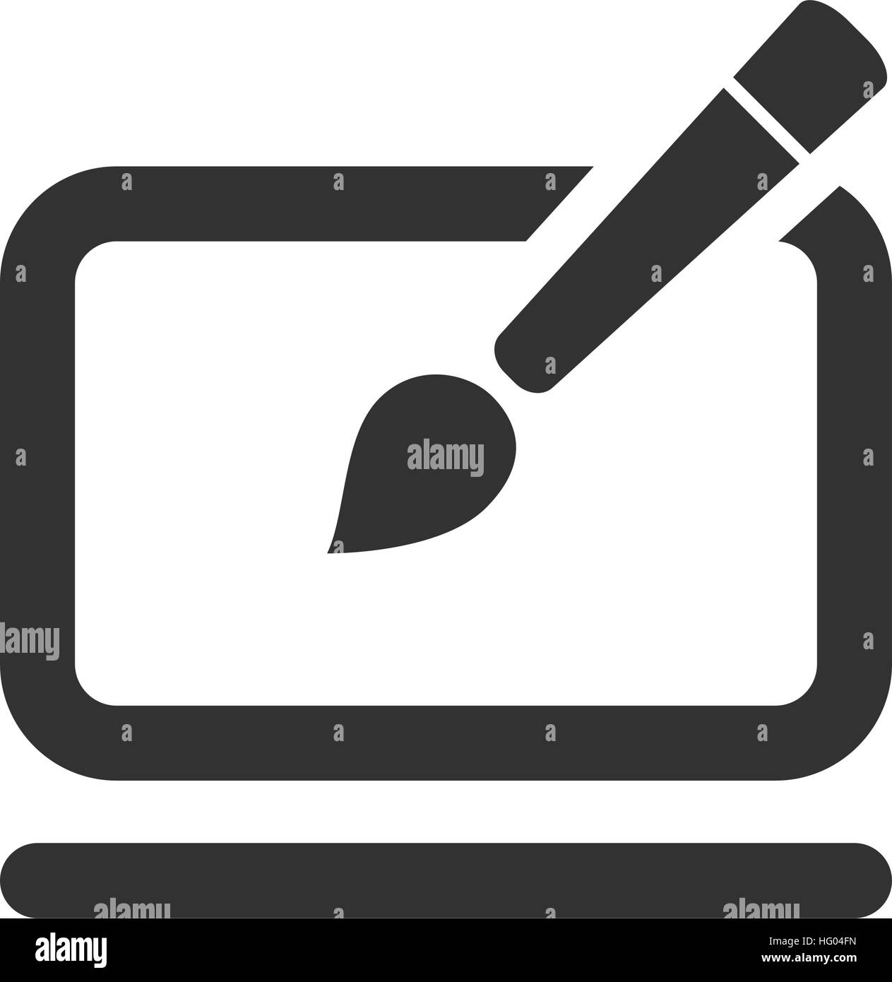Software or Graphic Design Flat Icon on white background Stock Vector ...