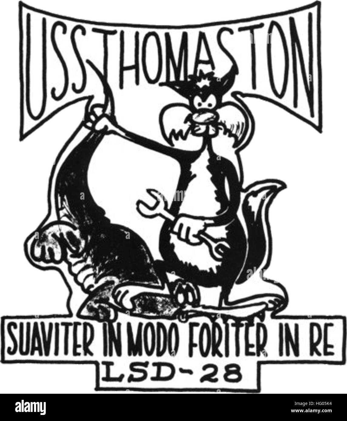 USS Thomaston (LSD28) insignia c1959 Stock Photo Alamy