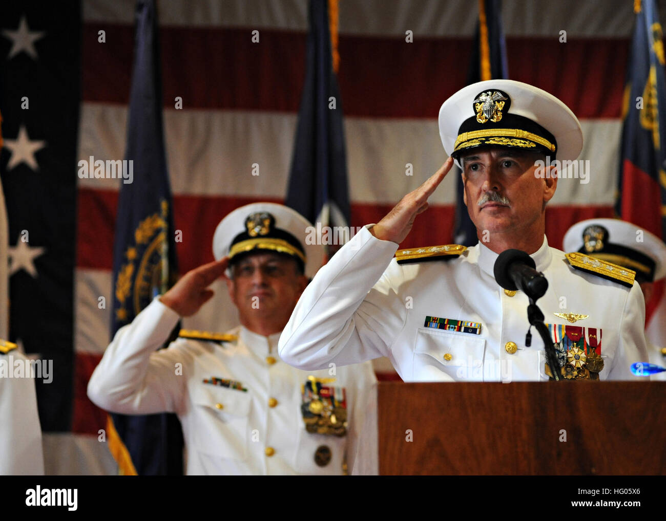 During a change of command and retirement ceremony at Naval Station ...