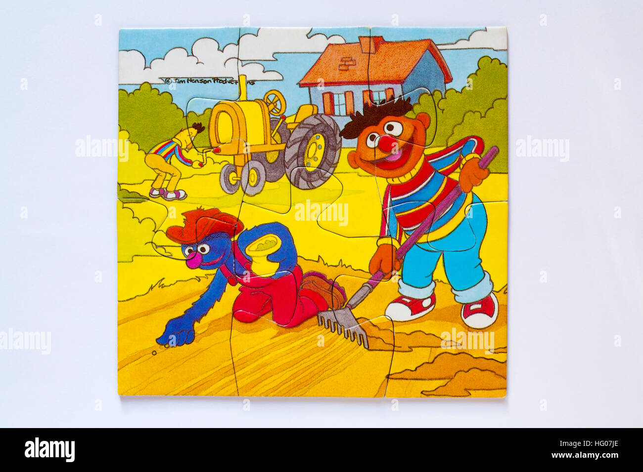 Sesame Street jigsaw puzzle, one of 3 Sesame Street puzzles by Waddingtons Stock Photo