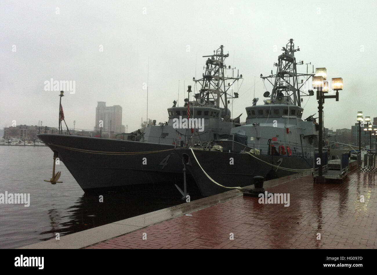 Cyclone-class coastal patrol ships USS Hurricane (PC 3) and USS Monsoon ...