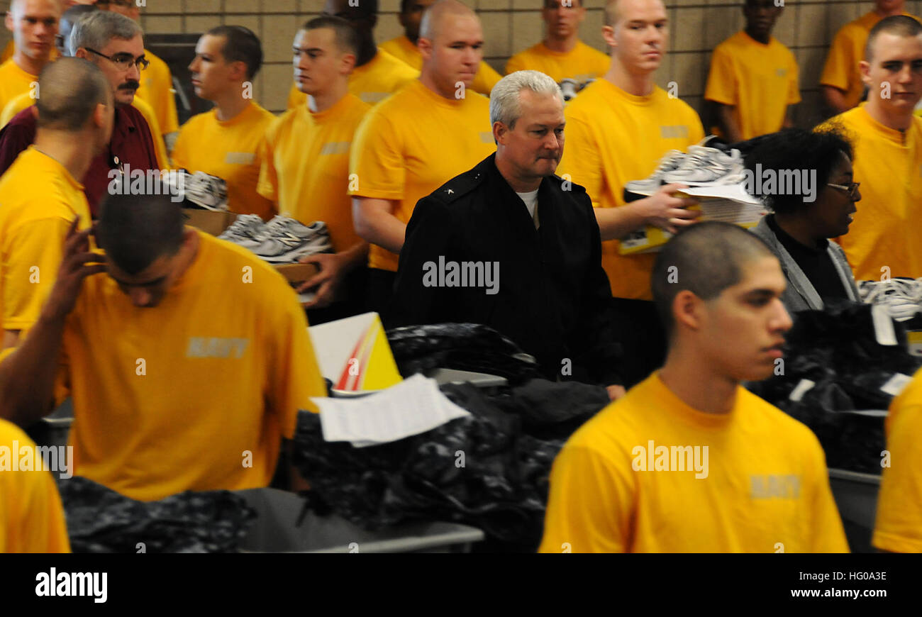 Recruit Rgg Uniform Personnel at Recruit Training Command are observed during the uniform ...