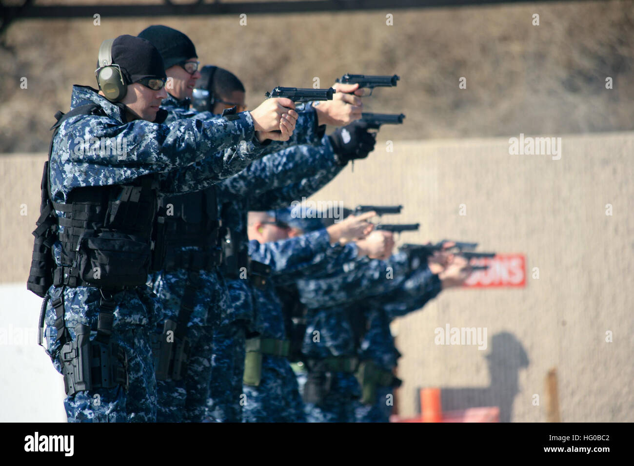 Sailors assigned to Submarine Group 9 Security Force Reserve Component ...