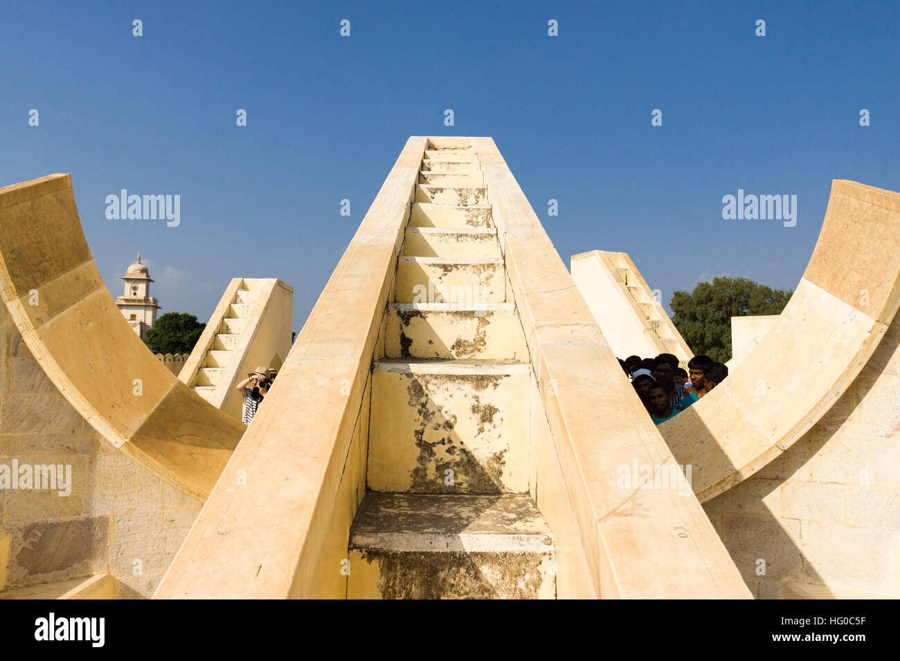 The Jantar Mantar structures are an equinoctial sundial. Jaipur