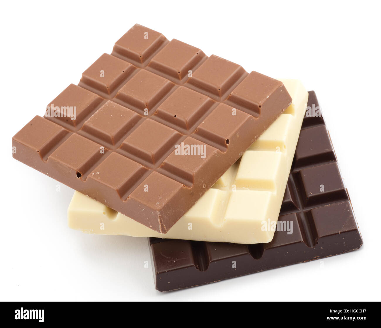 milk dark and white chocolate bars Stock Photo Alamy