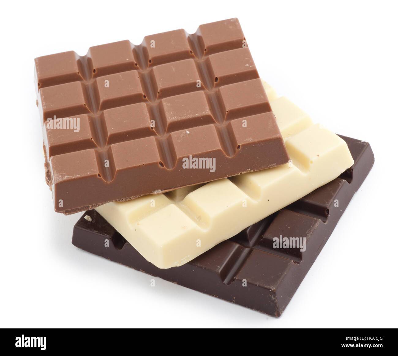 Chococolate milk dark and white chocolate bars Stock Photo - Alamy