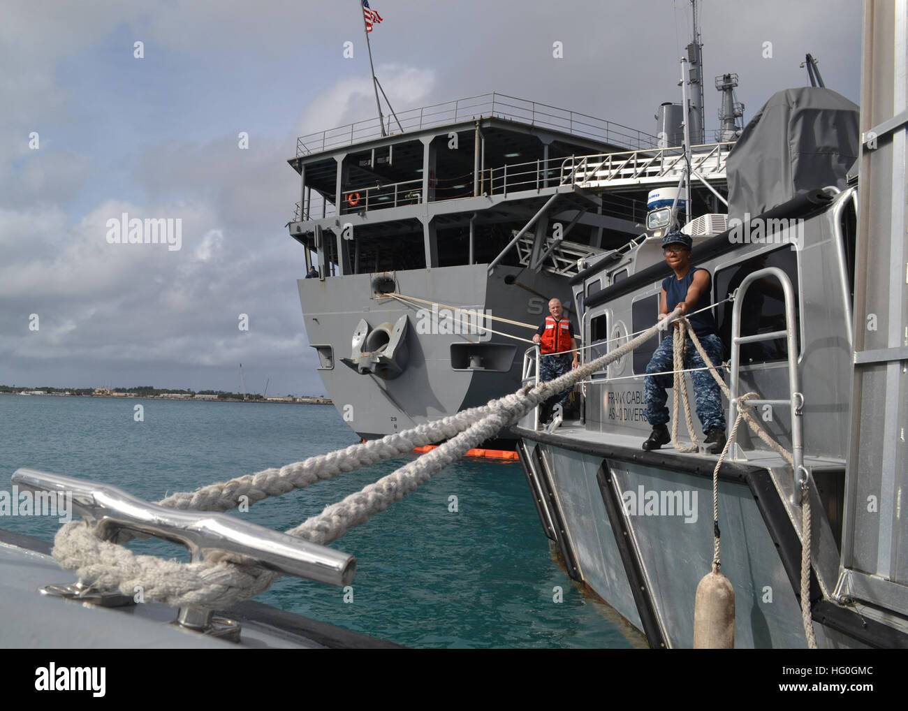 Boatswain Mate Seaman Payne, assigned to the submarine tender USS Frank Cable (AS 40
