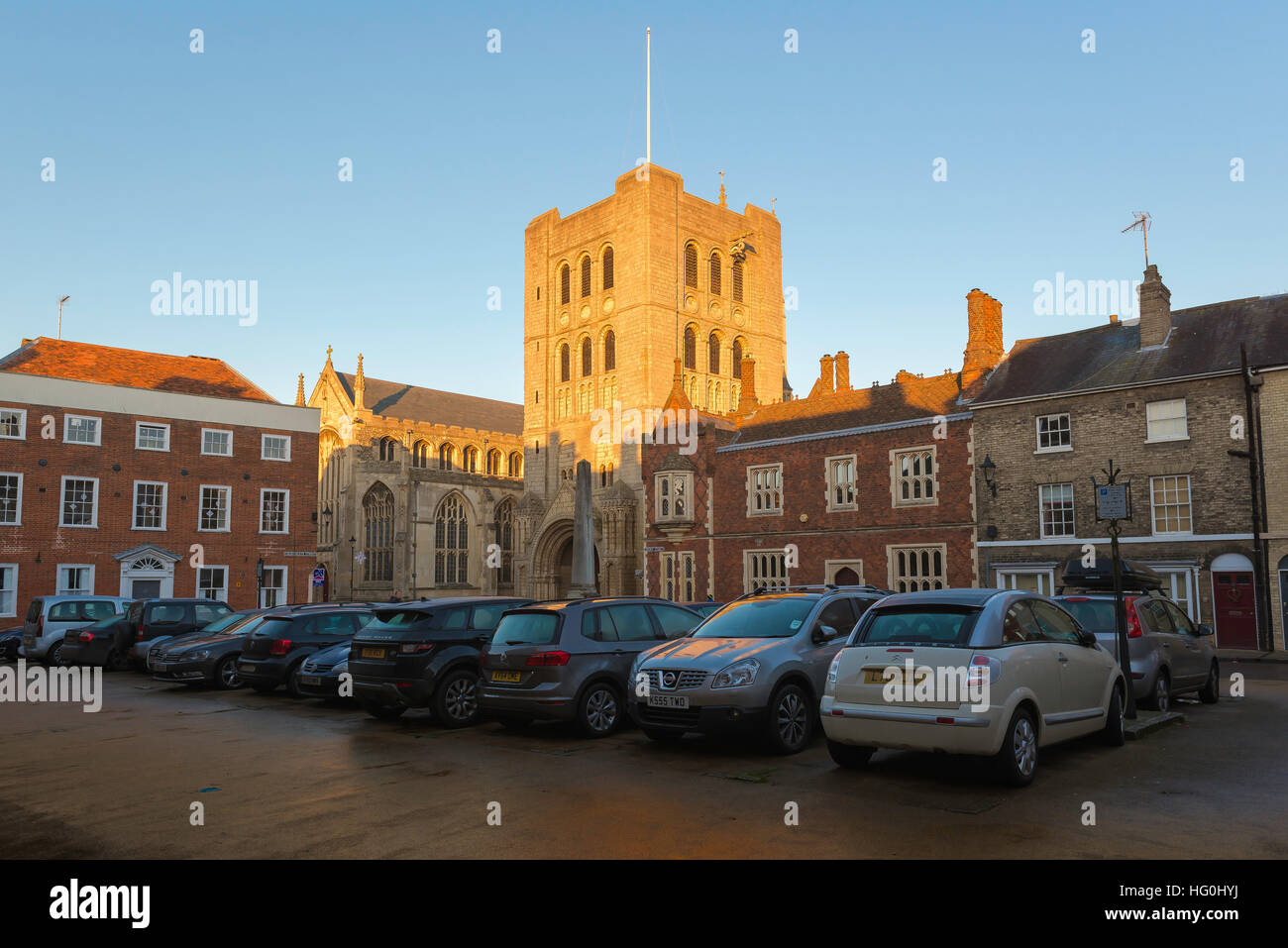 Bury St Edmunds architecture, view of a variety of architectural styles