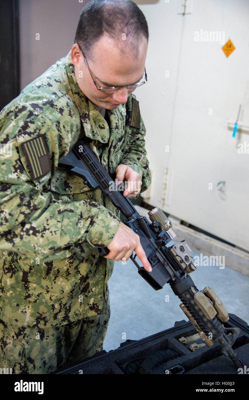 Gunner's Mate 1st Class Andrew Froderman, assigned to Commander, Task