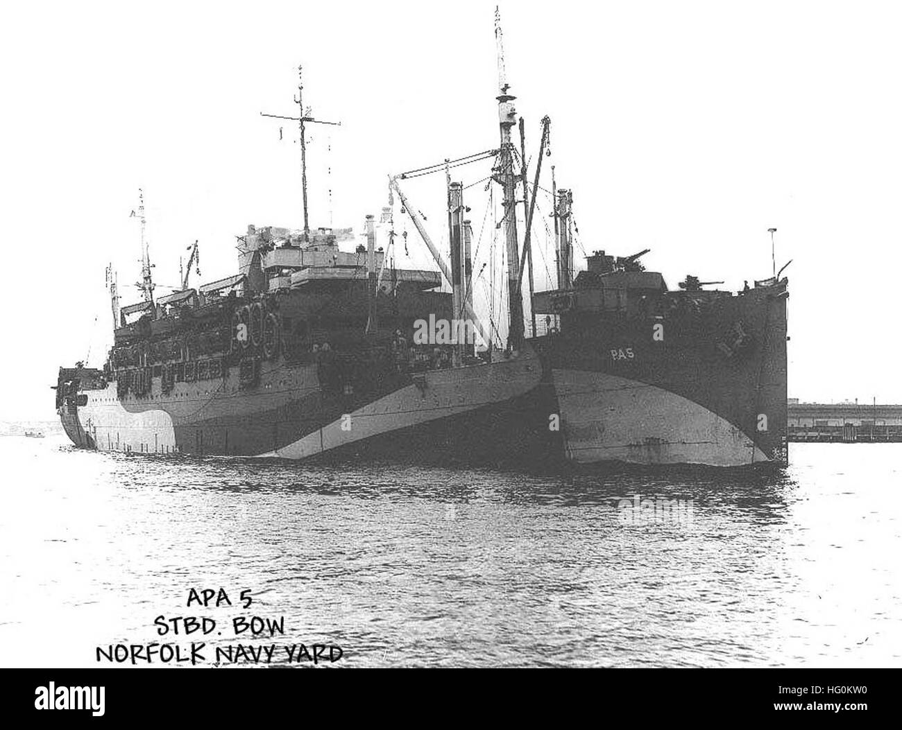 USS Barnett APA-5 Stock Photo - Alamy