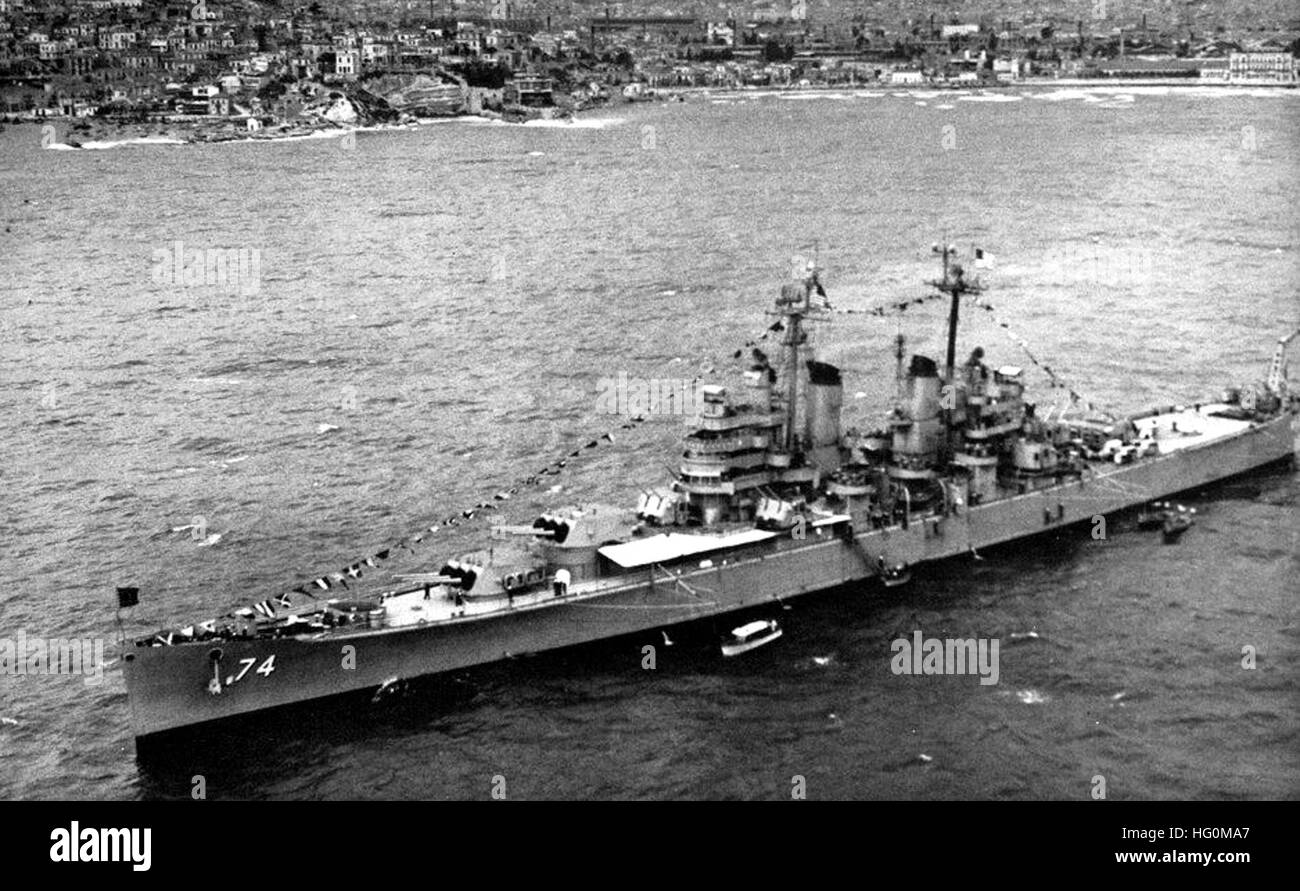 Uss columbus ca 74 Black and White Stock Photos & Images - Alamy