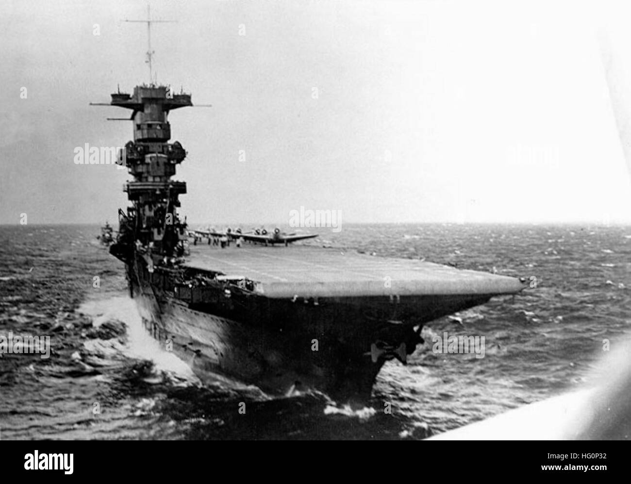 USS Saratoga (CV3) launches TBDs 1941 Stock Photo Alamy