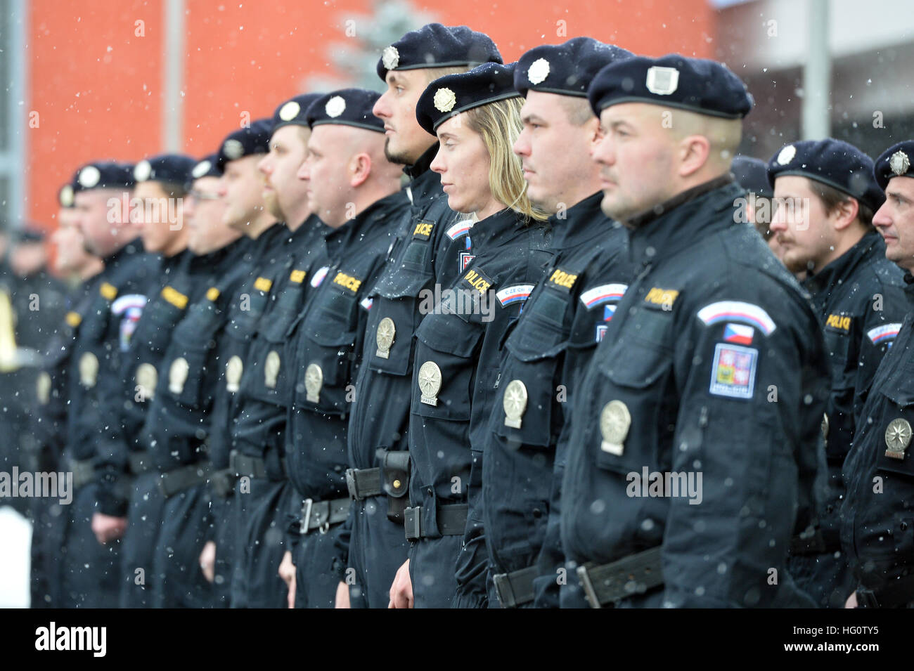 Forty Czech police left for Macedonia today, on Monday, January 1st