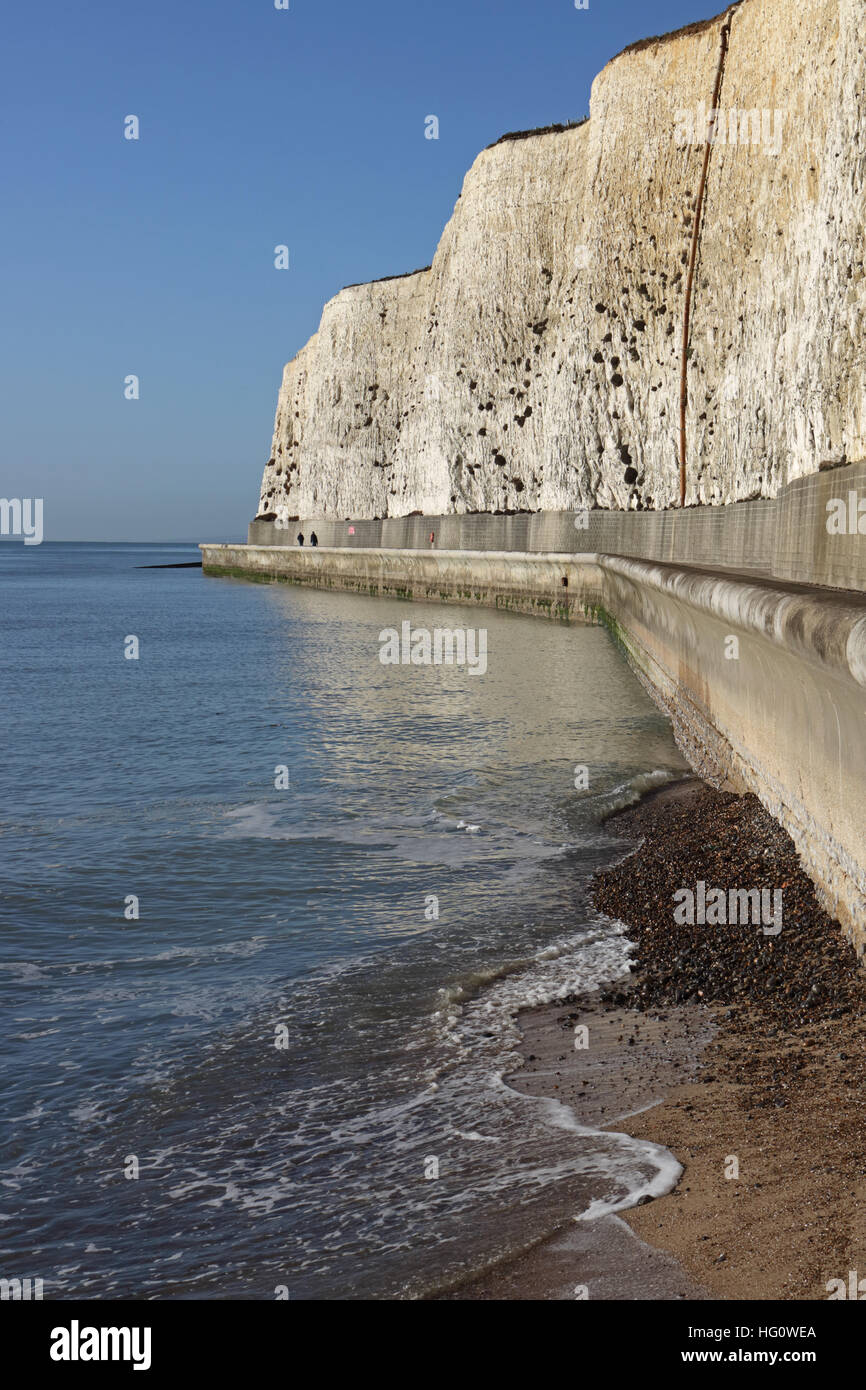 Peacehaven, East Sussex, UK. 2nd January 2017. The under cliff walk at