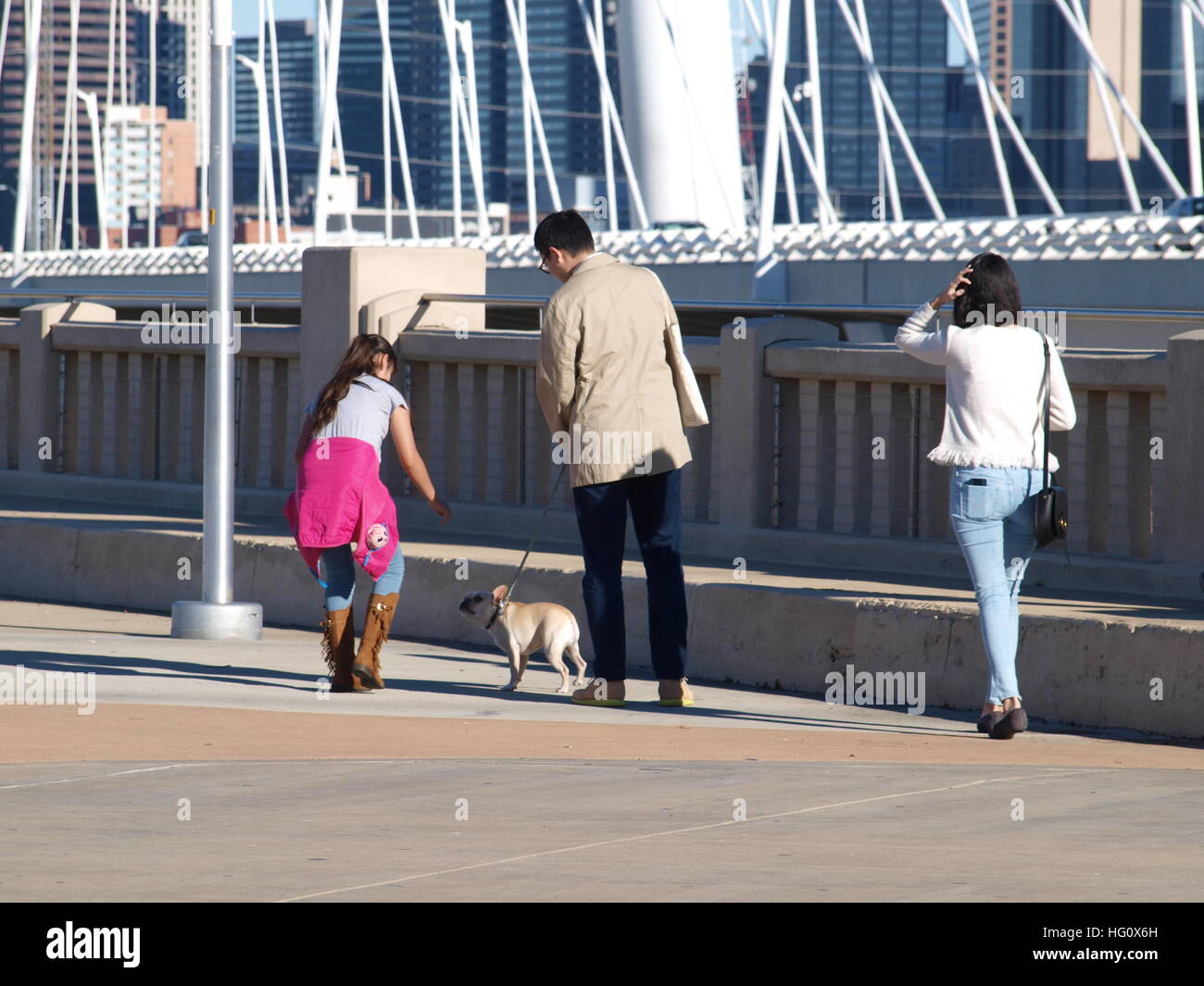 Ron Kirk Bridge Park Stock Photo Alamy