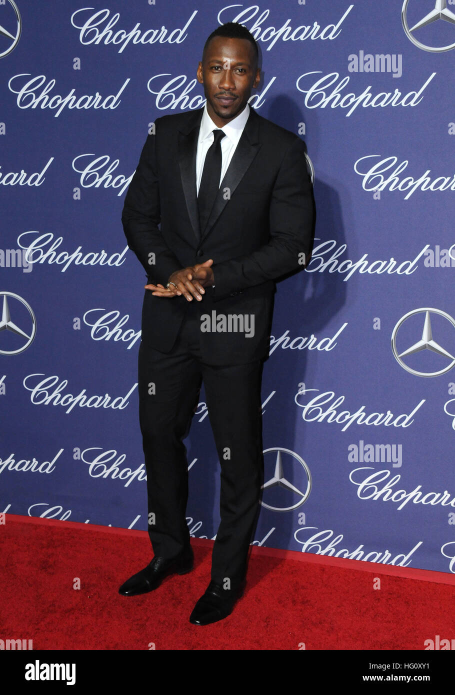 Palm Springs, CA, USA. 2nd Jan, 2017. 02 January 2017 - Palm Springs, California - Mahershala Ali. 2017 Palm Springs International Film Festival Gala held at Palm Springs Convention Center. Photo Credit: Birdie Thompson/AdMedia © Birdie Thompson/AdMedia/ZUMA Wire/Alamy Live News Stock Photo