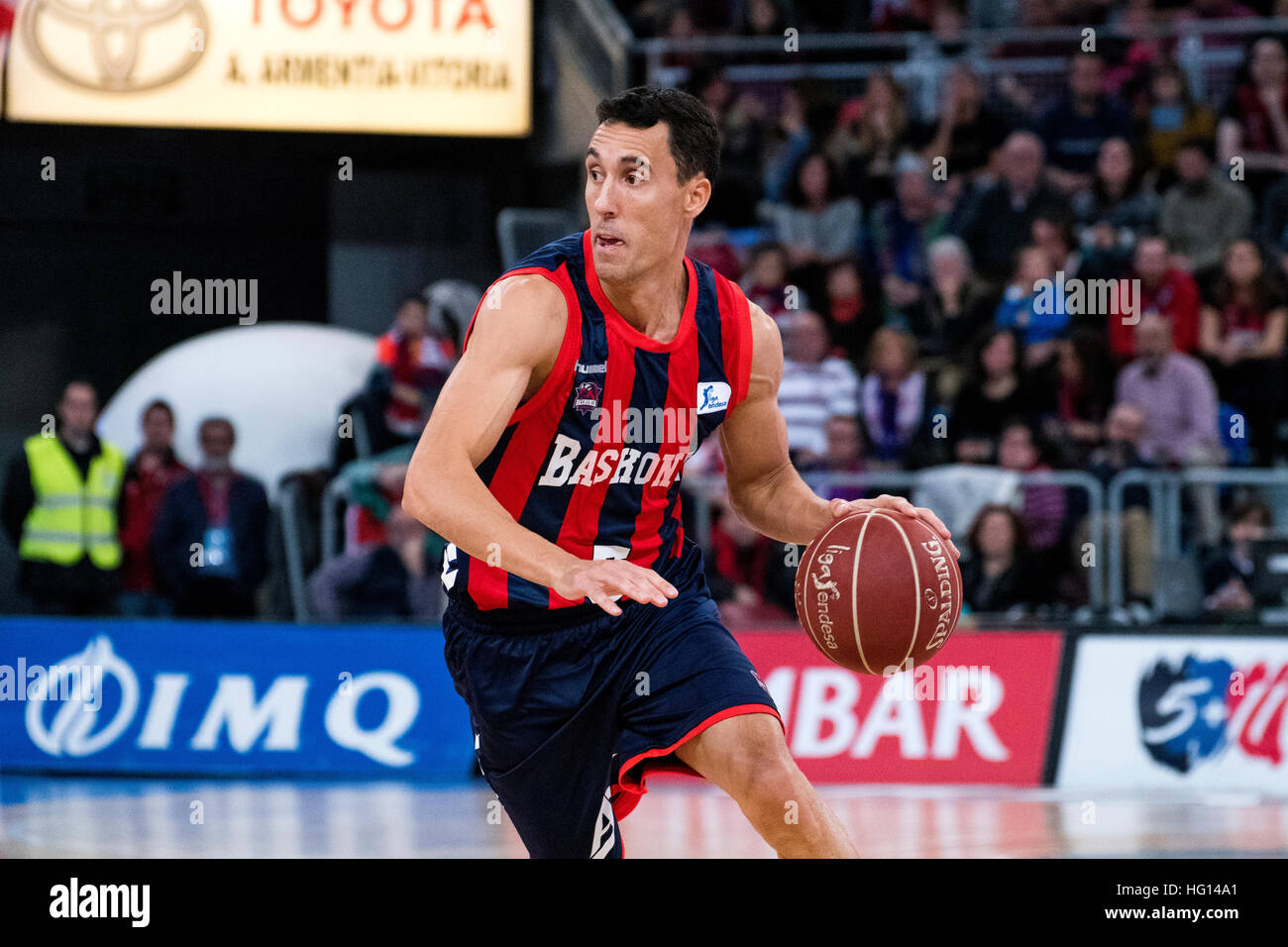 Vitoria, Spain. 3rd January, 2017. Pablo Prigioni (Baskonia) during the  basketball match of Season 2016/2017 of Spanish league 'Liga ACB' between Saski  Baskonia and Real Madrid at Fernando Buesa Arena Center on