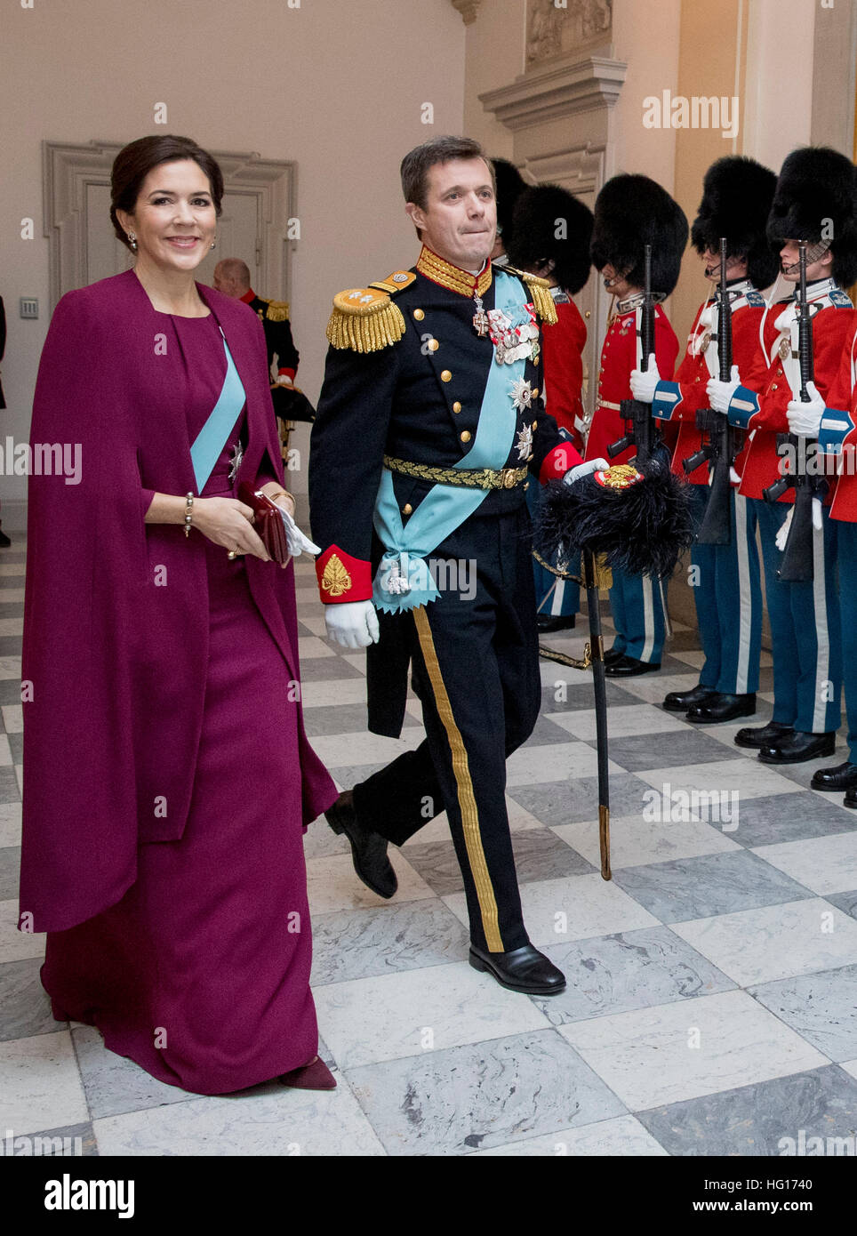 Copenhagen, Denmark. 4th Jan, 2017. Crown Prince Frederik and Crown ...