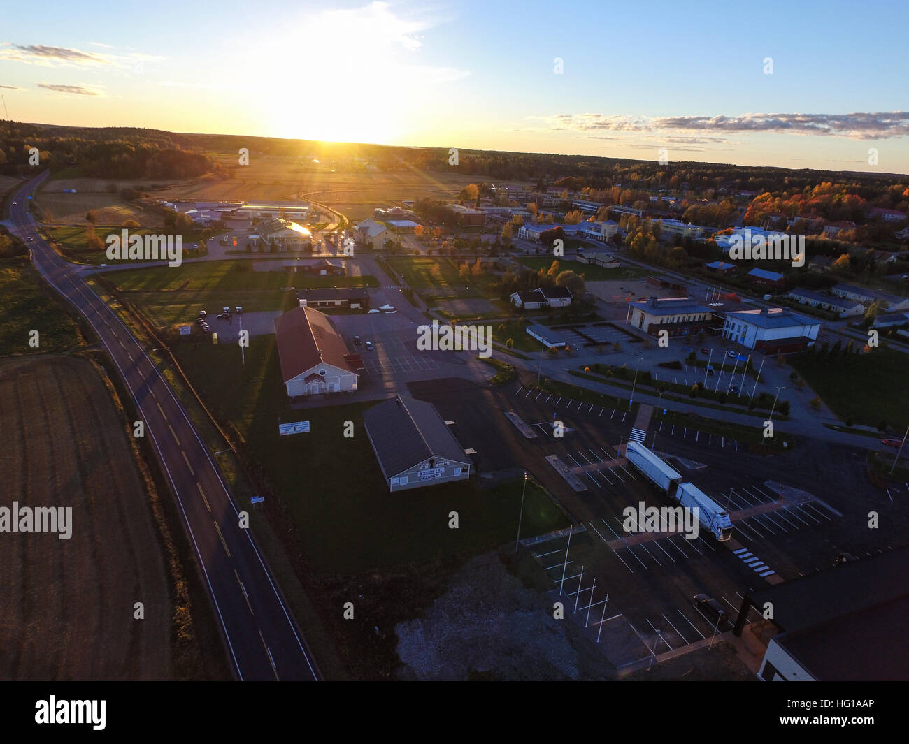 Aerial view on Kemiö town, in Kemiönsaari, Finland Stock Photo