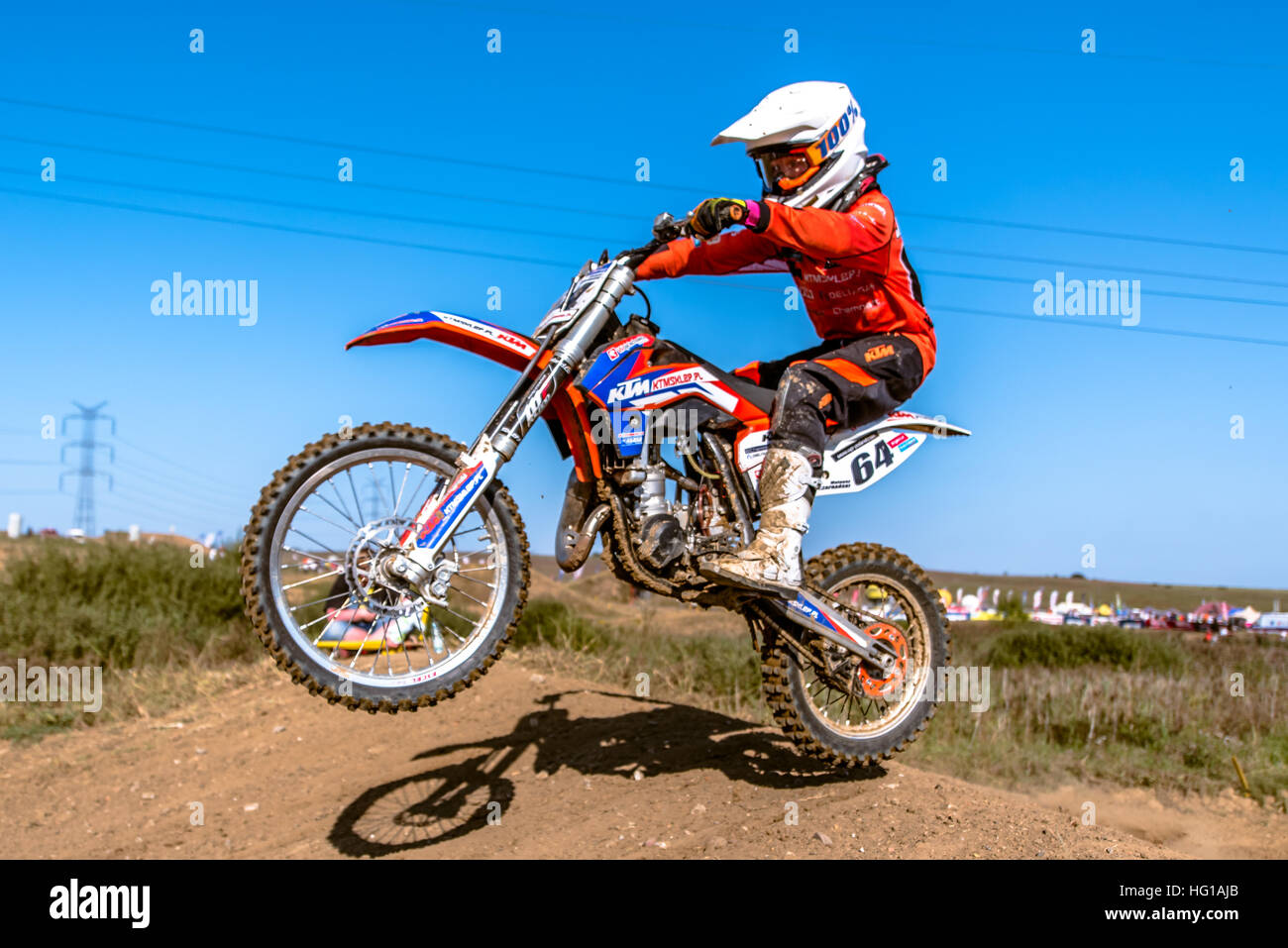 motocross rider in the race Stock Photo - Alamy