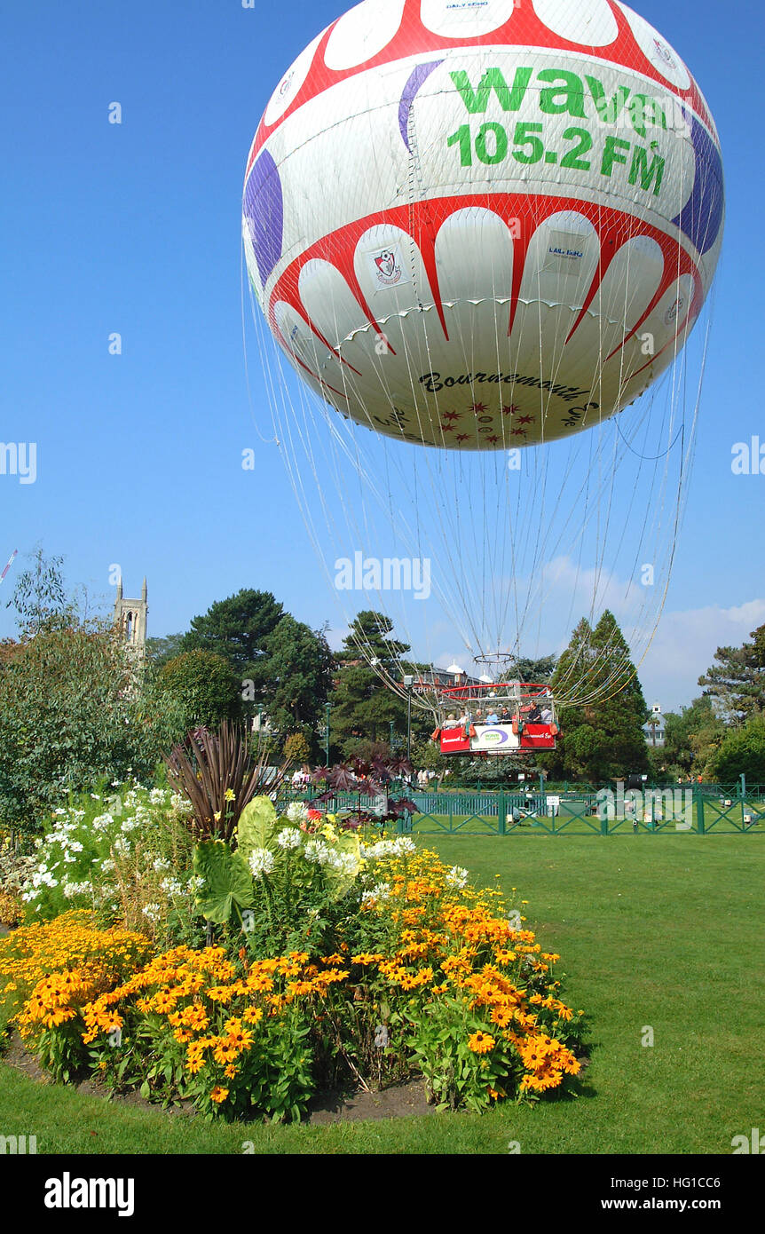 Tethered helium observation balloon in lower pleasure gardens