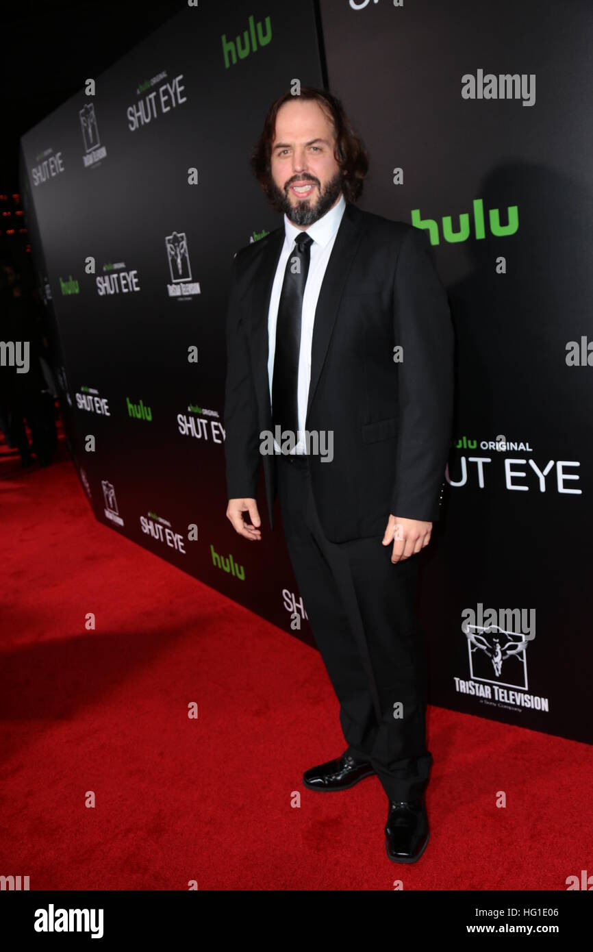 Angus Sampson attending the premiere of Hulu's 'Shut Eye' at the ...
