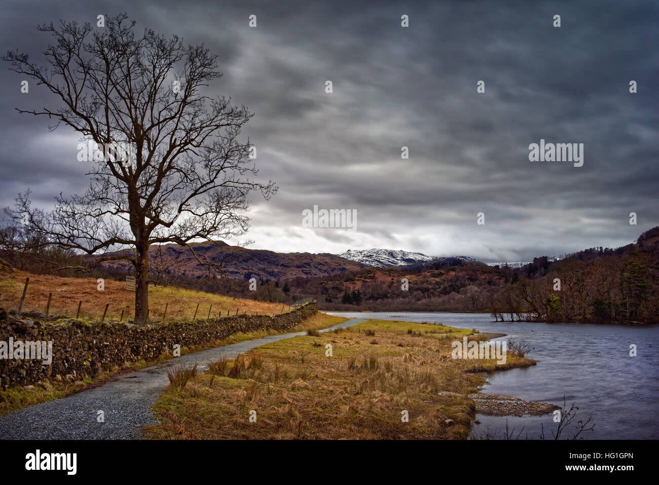 UK,Cumbria,Lake District,Rydal Water Stock Photo