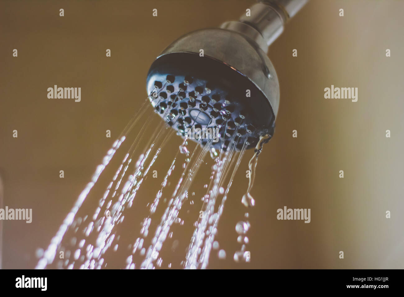 Photograph of some water running from the shower Stock Photo Alamy