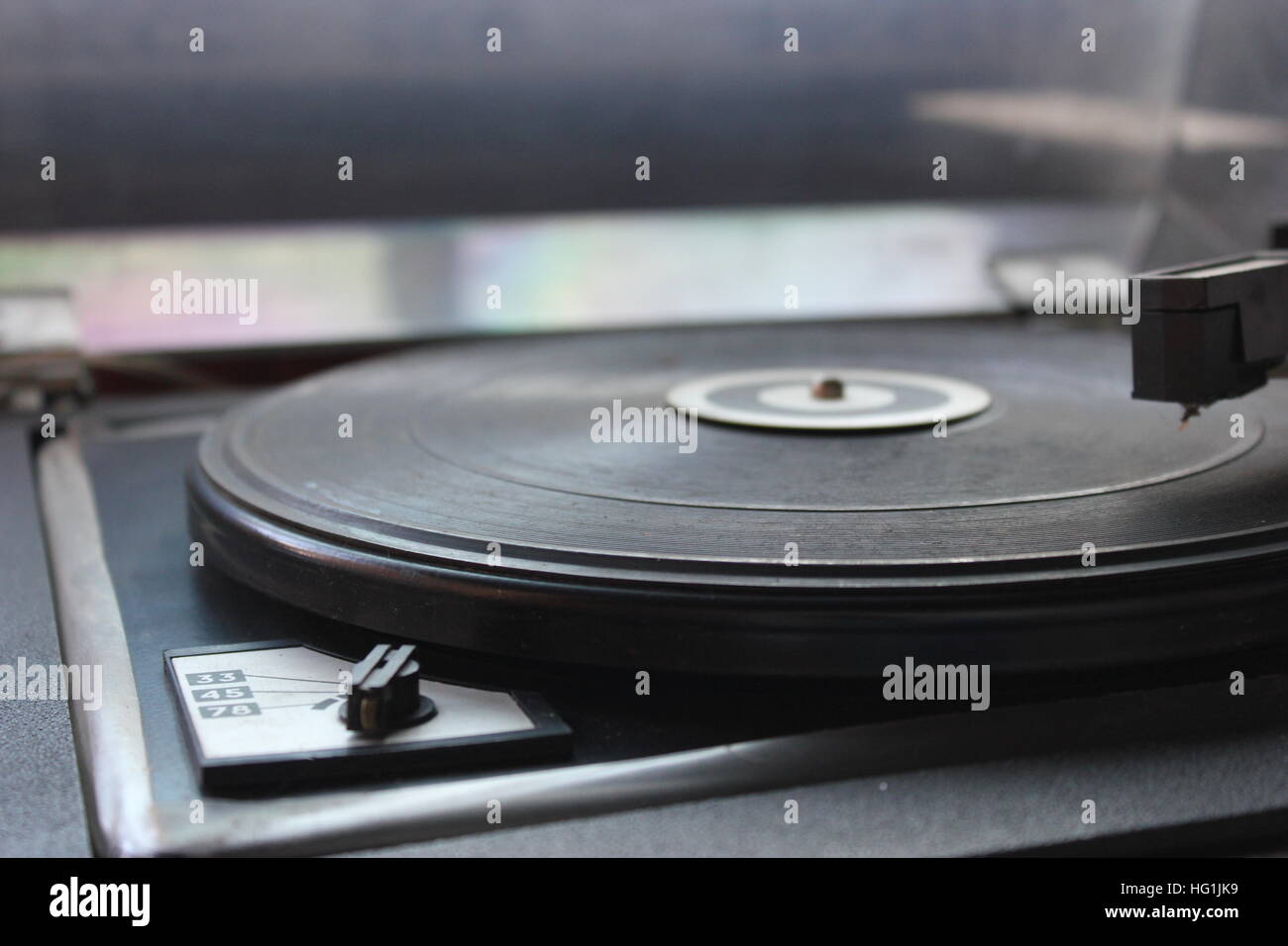 Vintage Aesthetic Old School Record Player And Vinyl Records Stock Photo Alamy