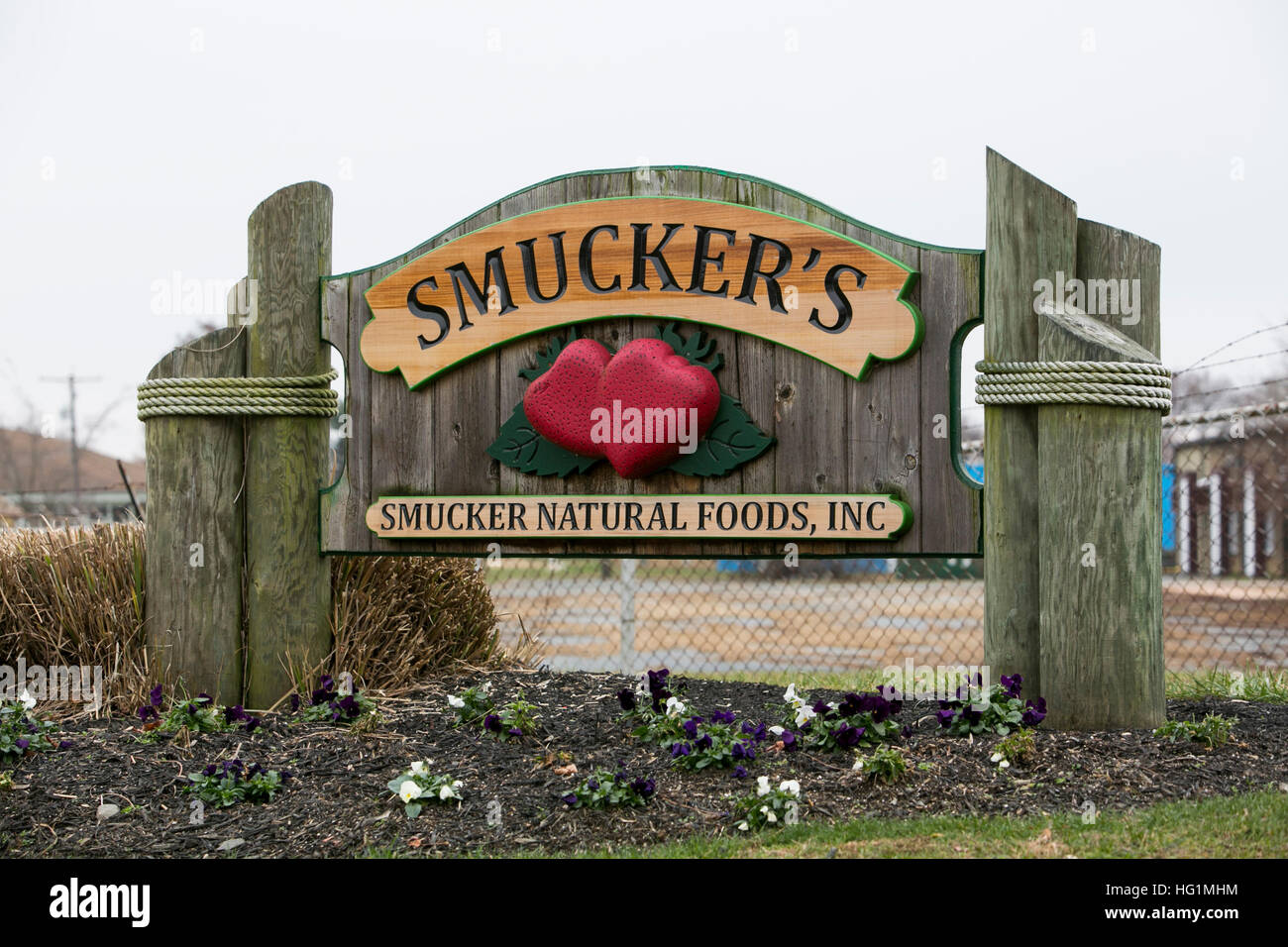 A logo sign outside of a facility occupied by Smucker Natural Foods, Inc., a subsidiary of the The J. M. Smucker Company, in Havre De Grace, Maryland  Stock Photo
