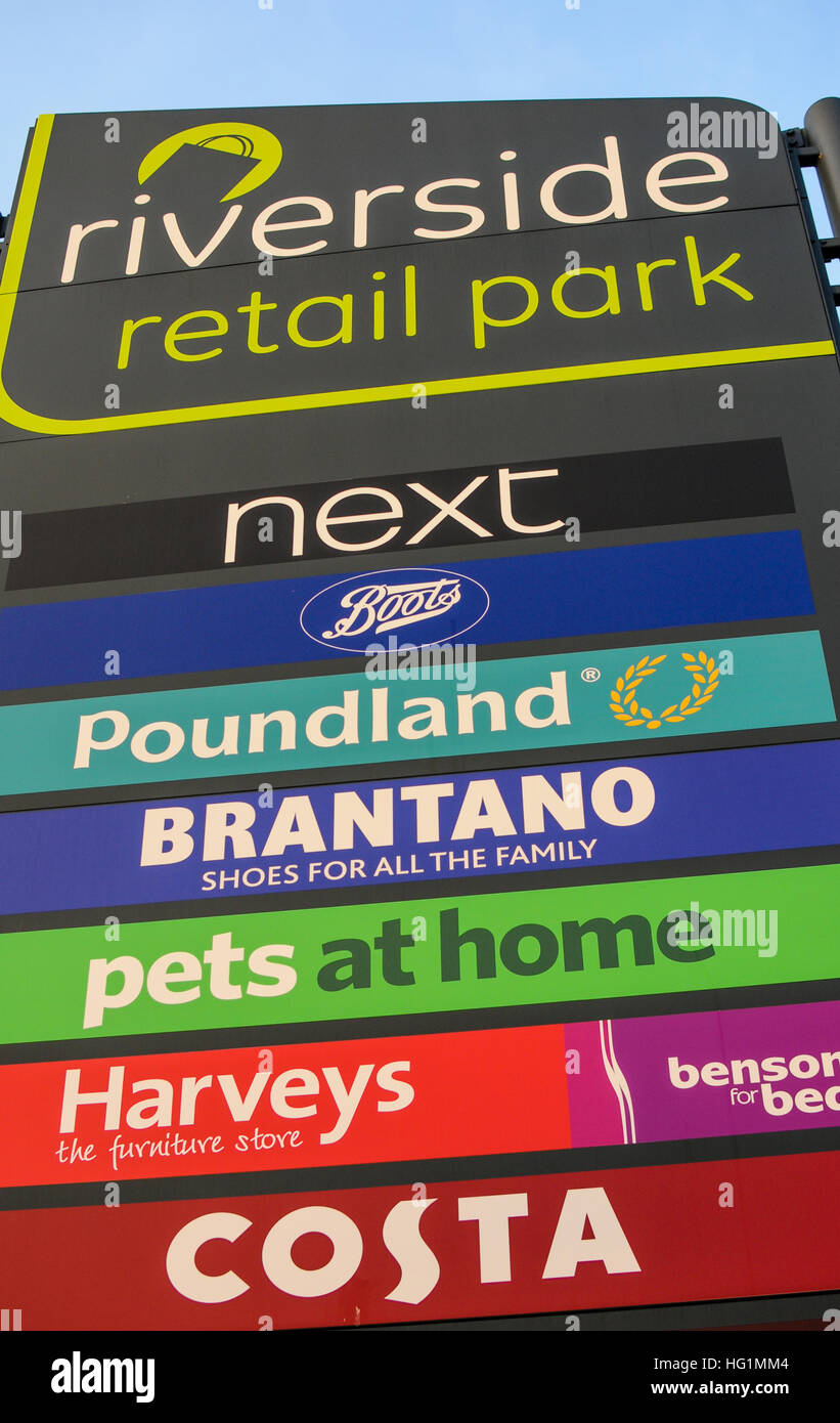 Riverside retail park northampton next poundland brantano hi-res stock ...