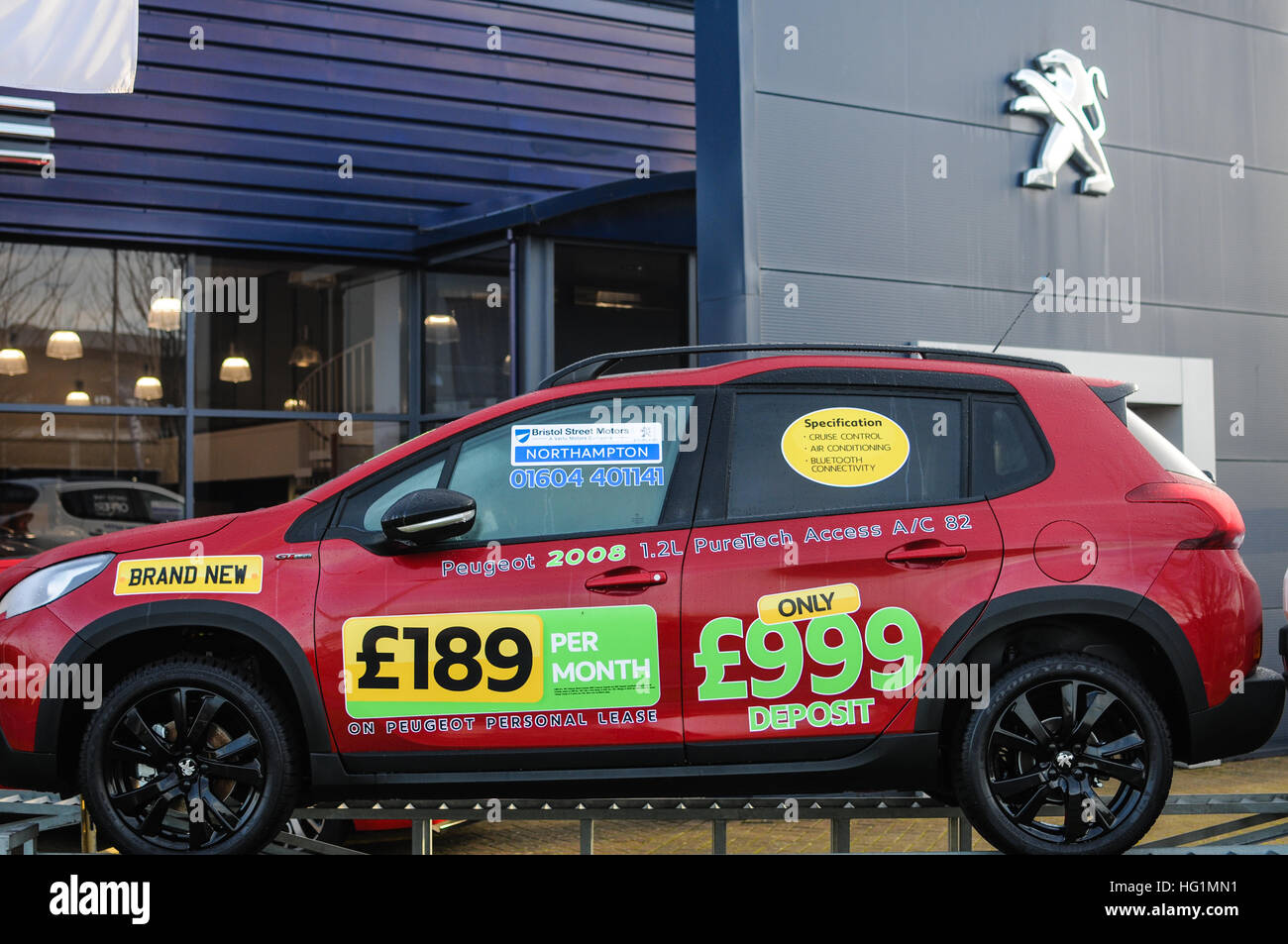 Peugeot motor car Dealership Stock Photo Alamy